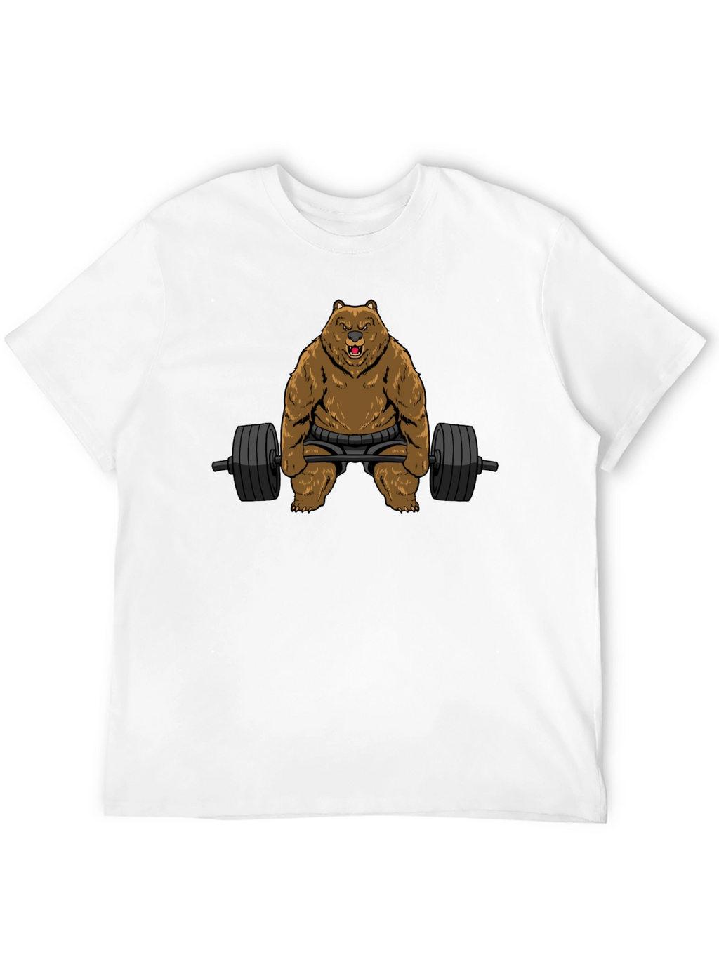 Grizzly Gym Bro T-Shirt - Black Bear Weightlifting