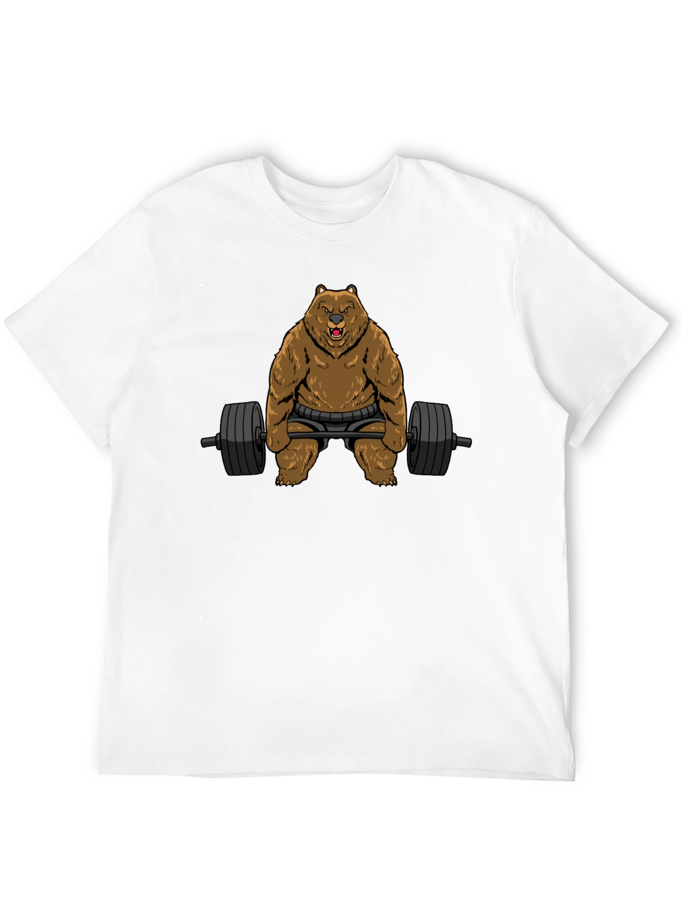 Grizzly Gym Bro T-Shirt - Black Bear Weightlifting