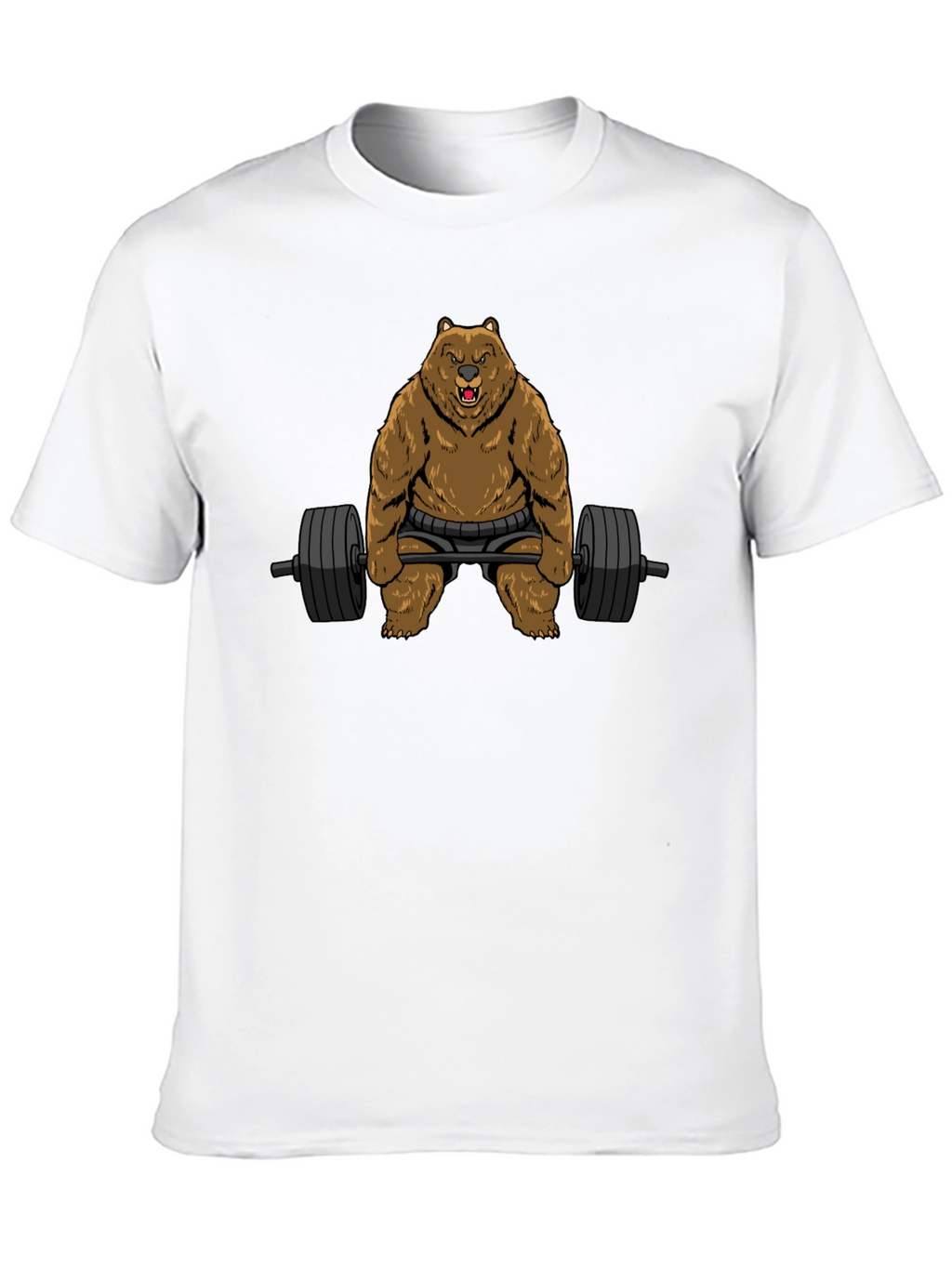 Grizzly Gym Bro T-Shirt - Black Bear Weightlifting