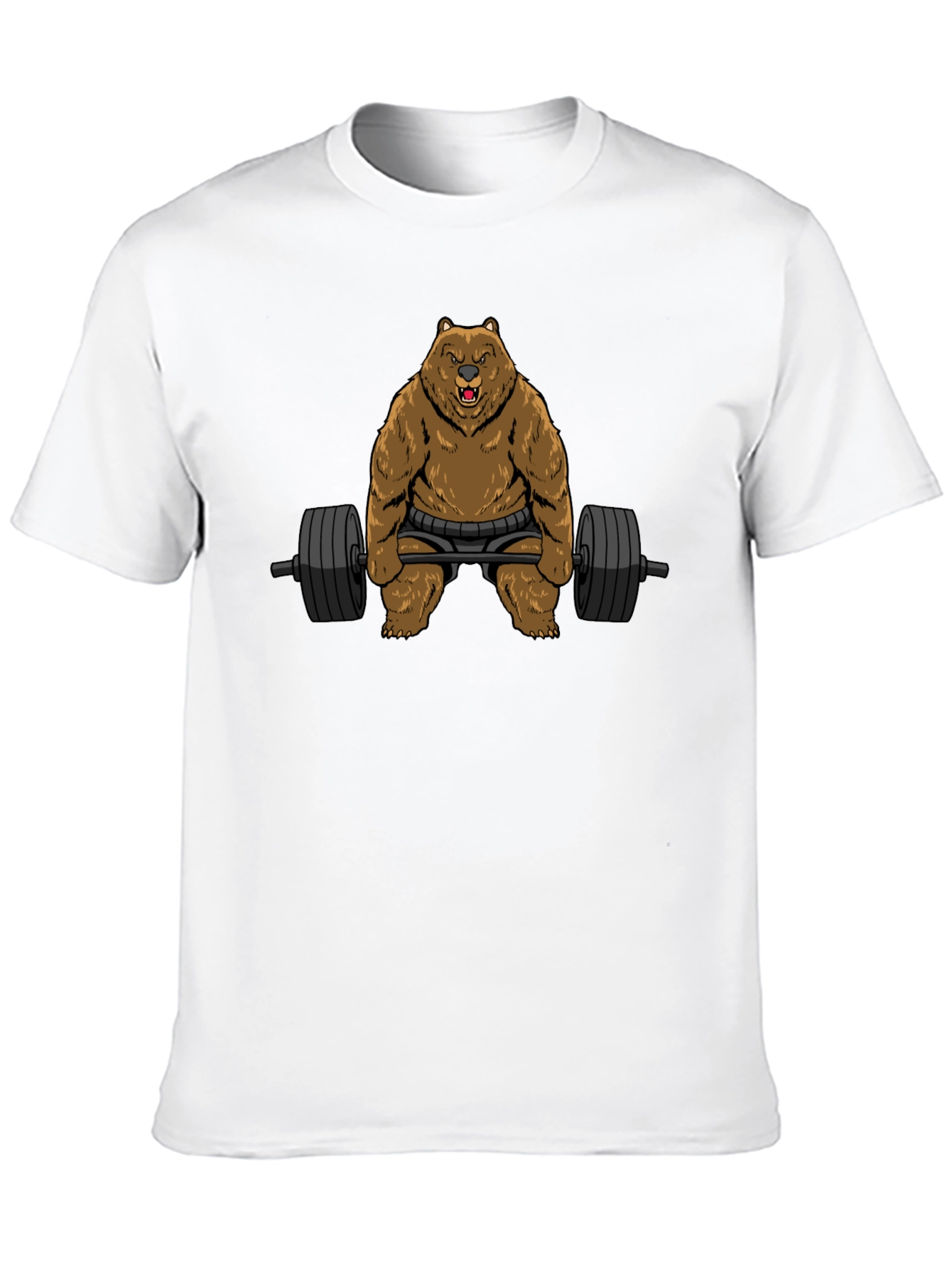 Grizzly Gym Bro T-Shirt - Black Bear Weightlifting