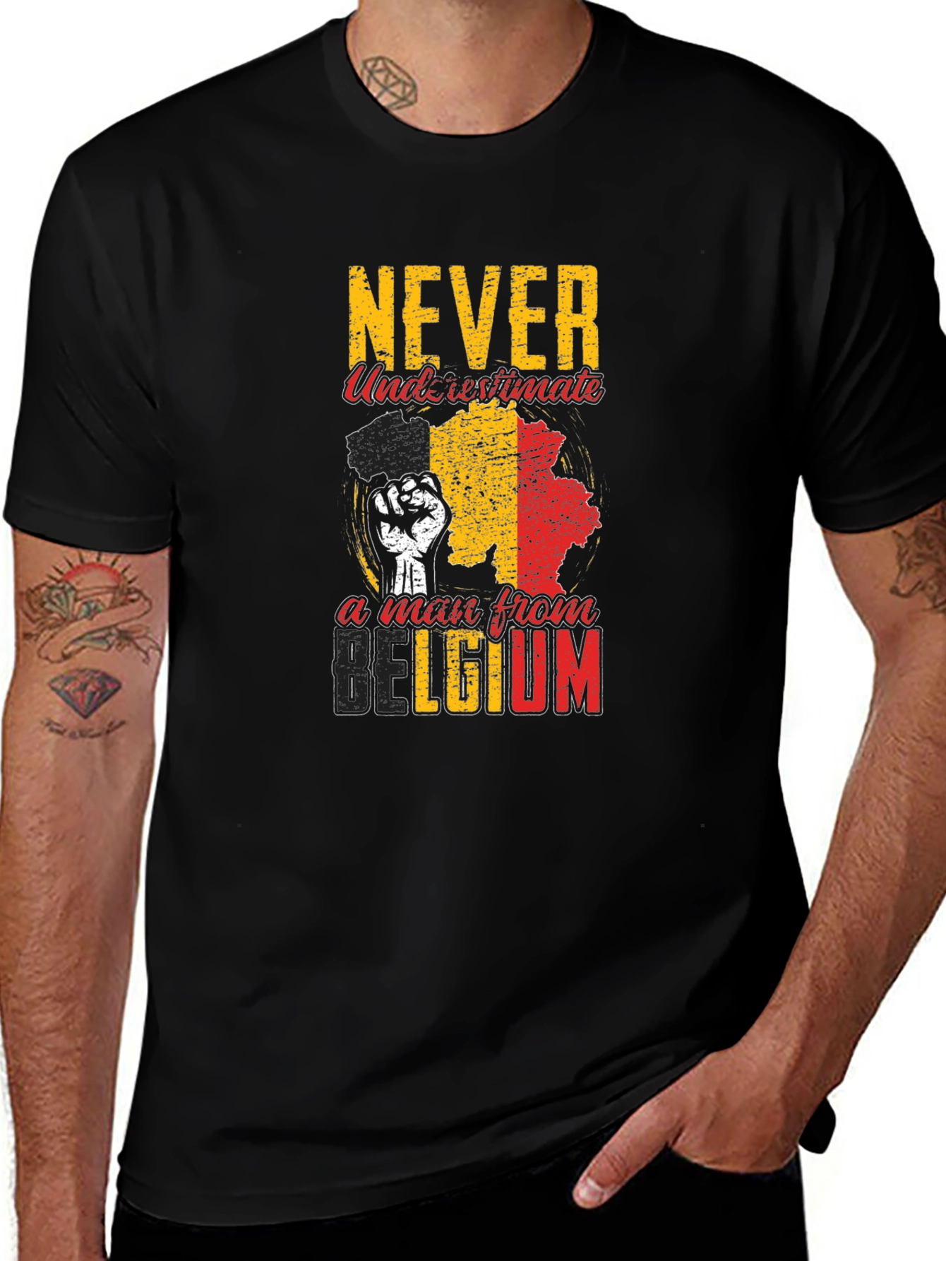 Never Underestimate A Man From Belgium T-Shirt