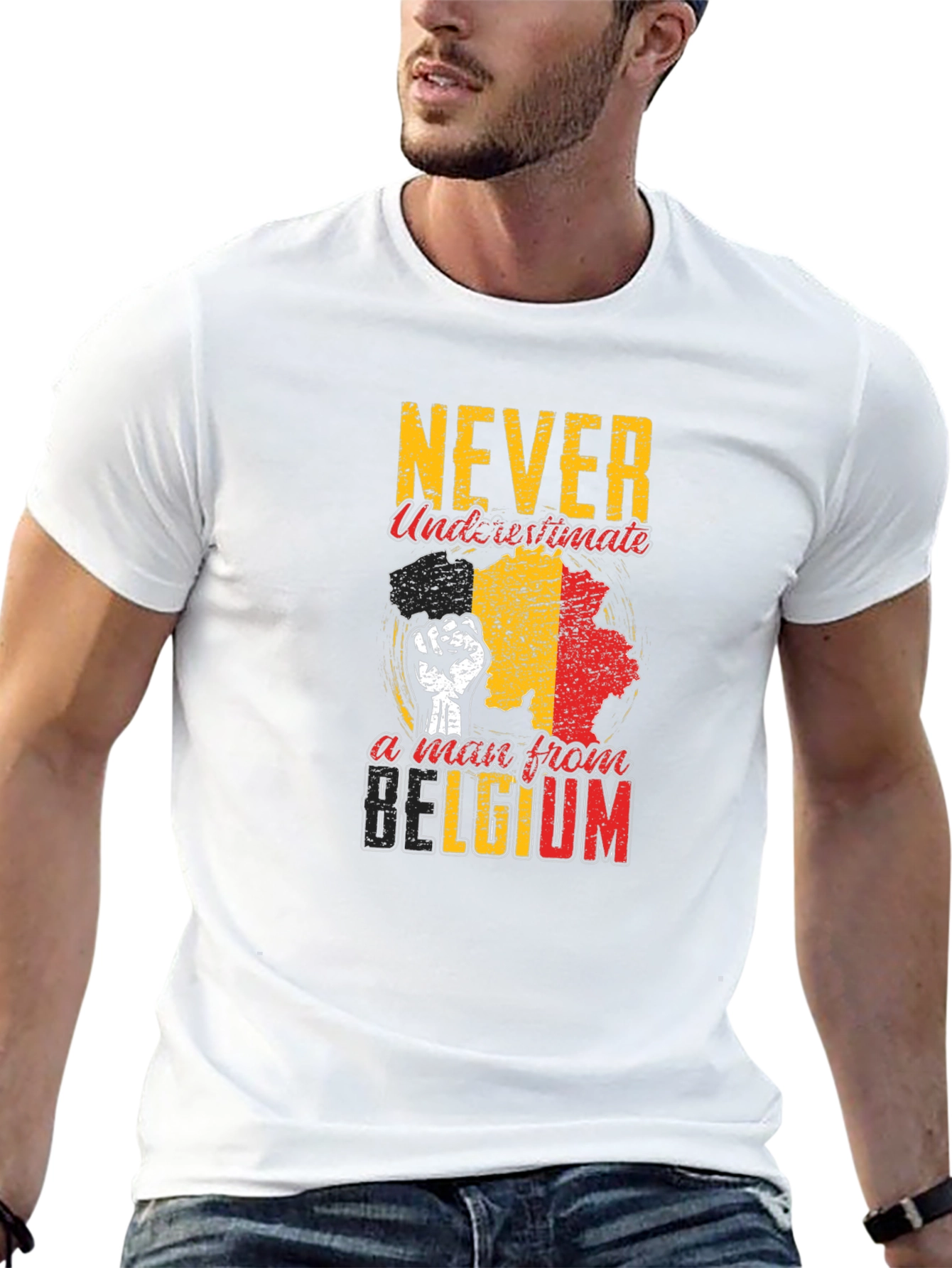 Never Underestimate A Man From Belgium T-Shirt