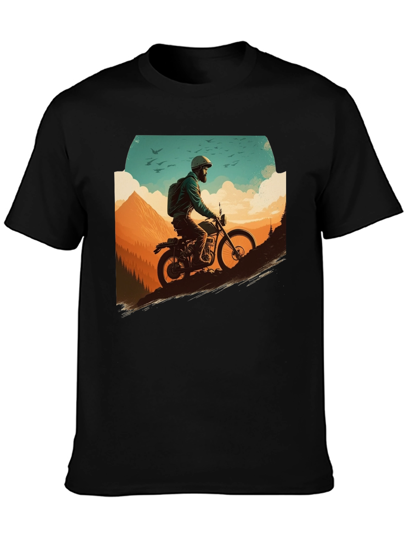 Adventure Rider Graphic Tee - Black