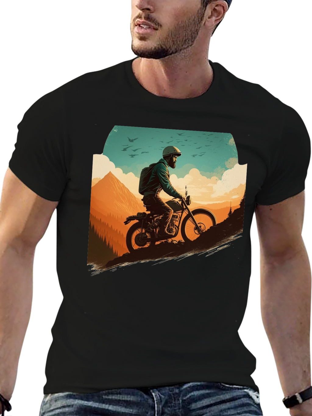 Adventure Rider Graphic Tee - Black