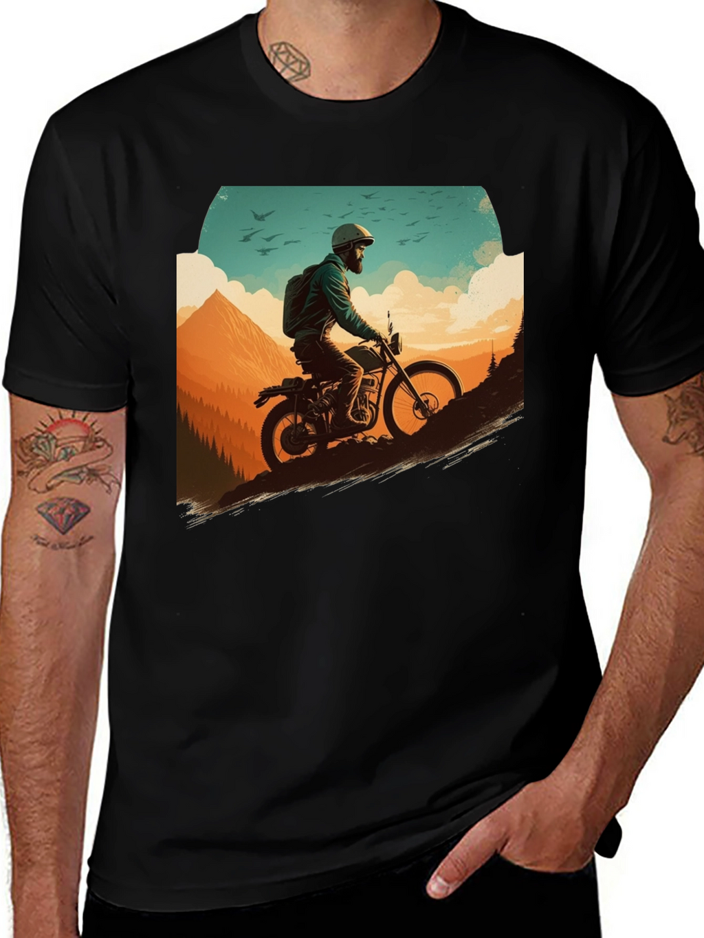 Adventure Rider Graphic Tee - Black