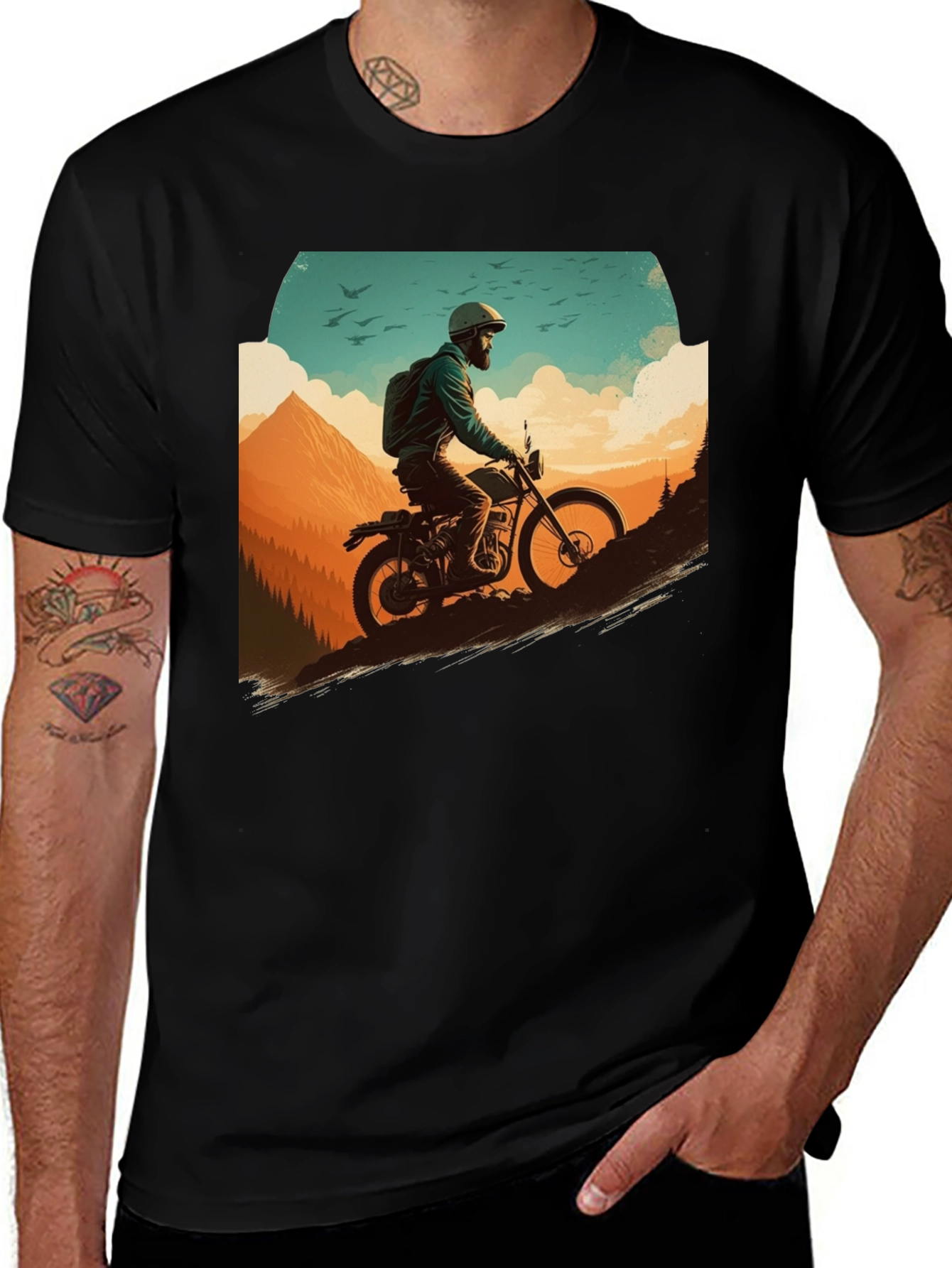 Adventure Rider Graphic Tee - Black
