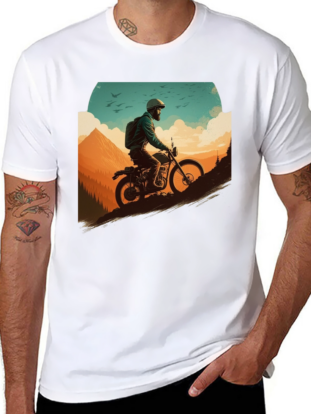 Adventure Rider Graphic Tee - Black