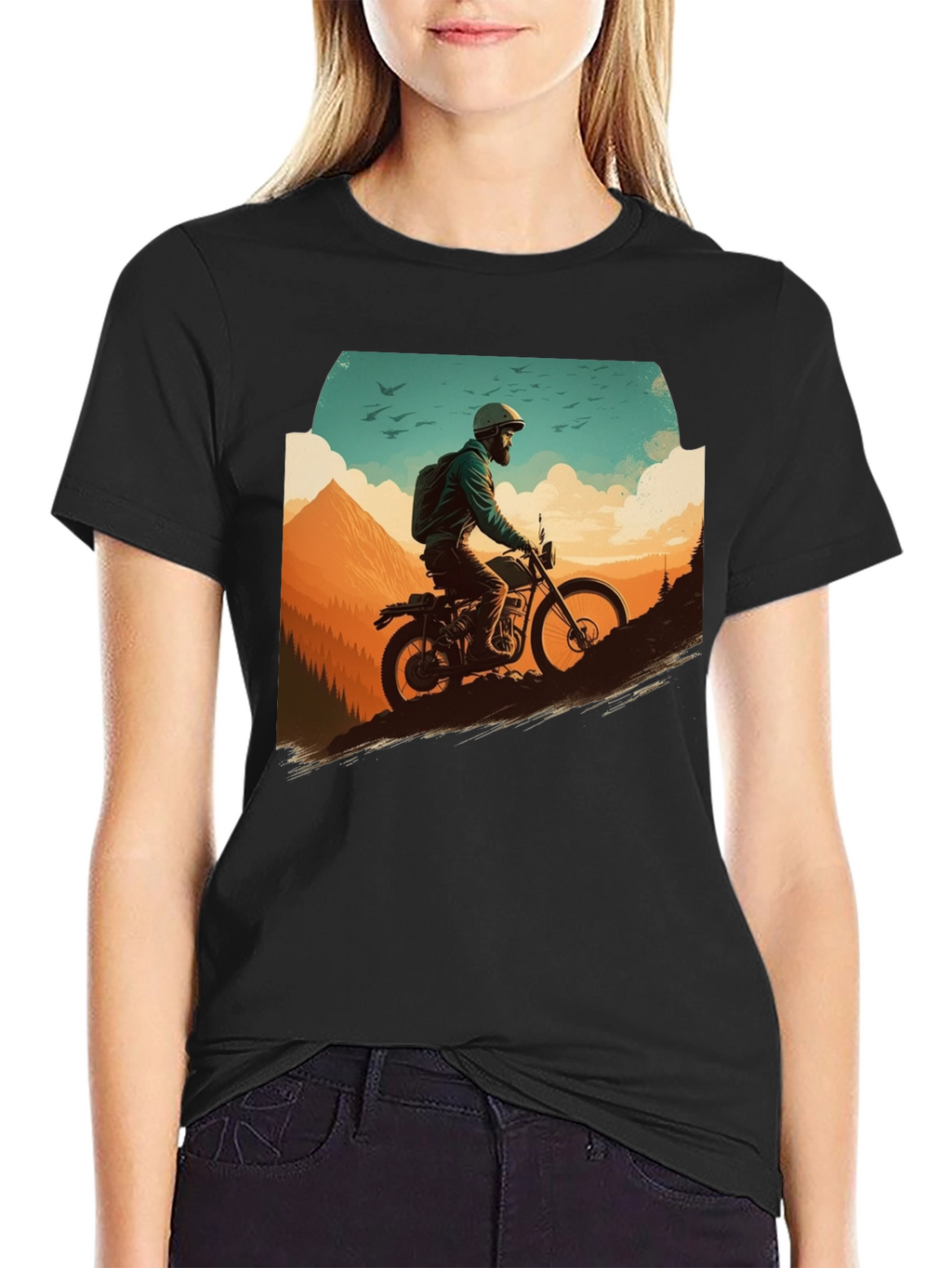 Adventure Rider Graphic Tee - Black