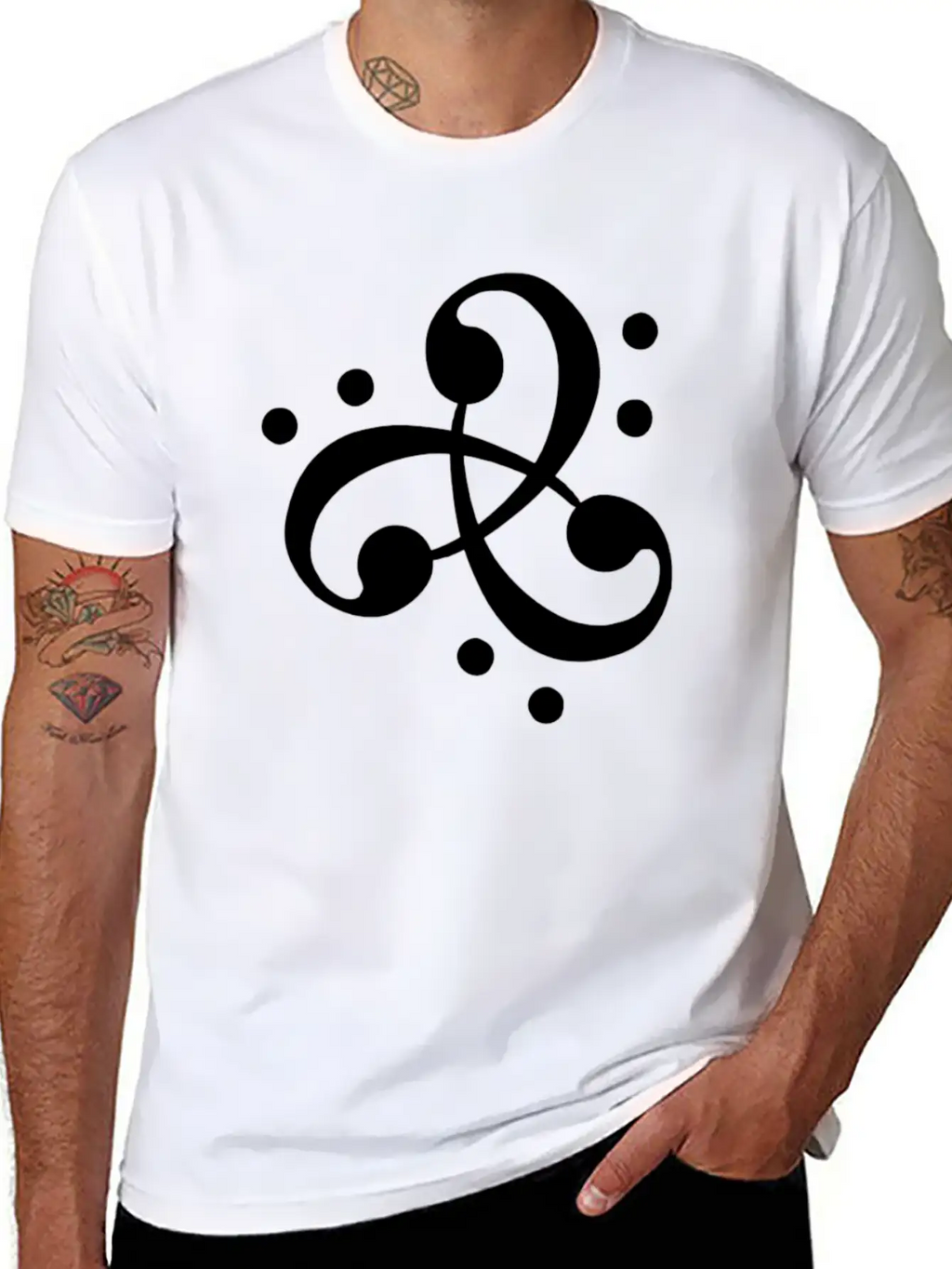 Duchess Of Funk Alana Orr Orchid Bass Clef Logo Unisex Short Sleeve Soft Cotton T-Shirt – Casual Everyday Wear