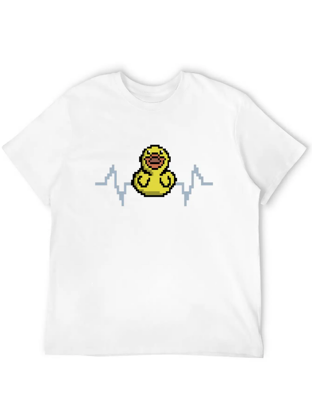 Duck Vintage Rubber Heartbeat Duck Pixel Art Classic Fit Graphic Tee For Daily Comfort – Unisex Cotton Shirt