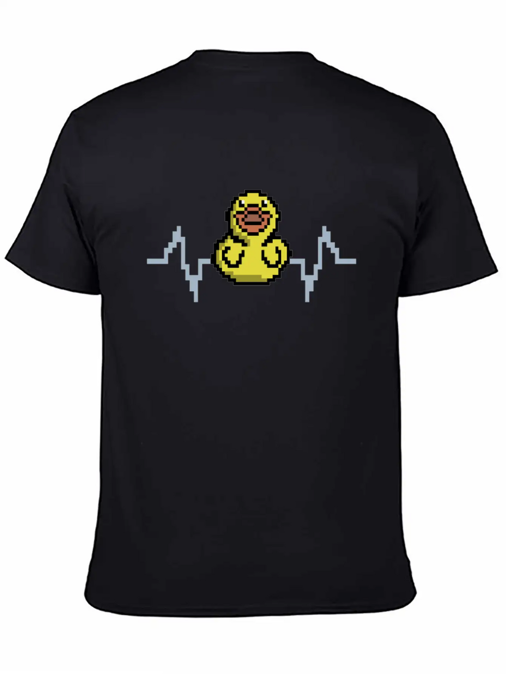 Duck Vintage Rubber Heartbeat Duck Pixel Art Classic Fit Graphic Tee For Daily Comfort – Unisex Cotton Shirt