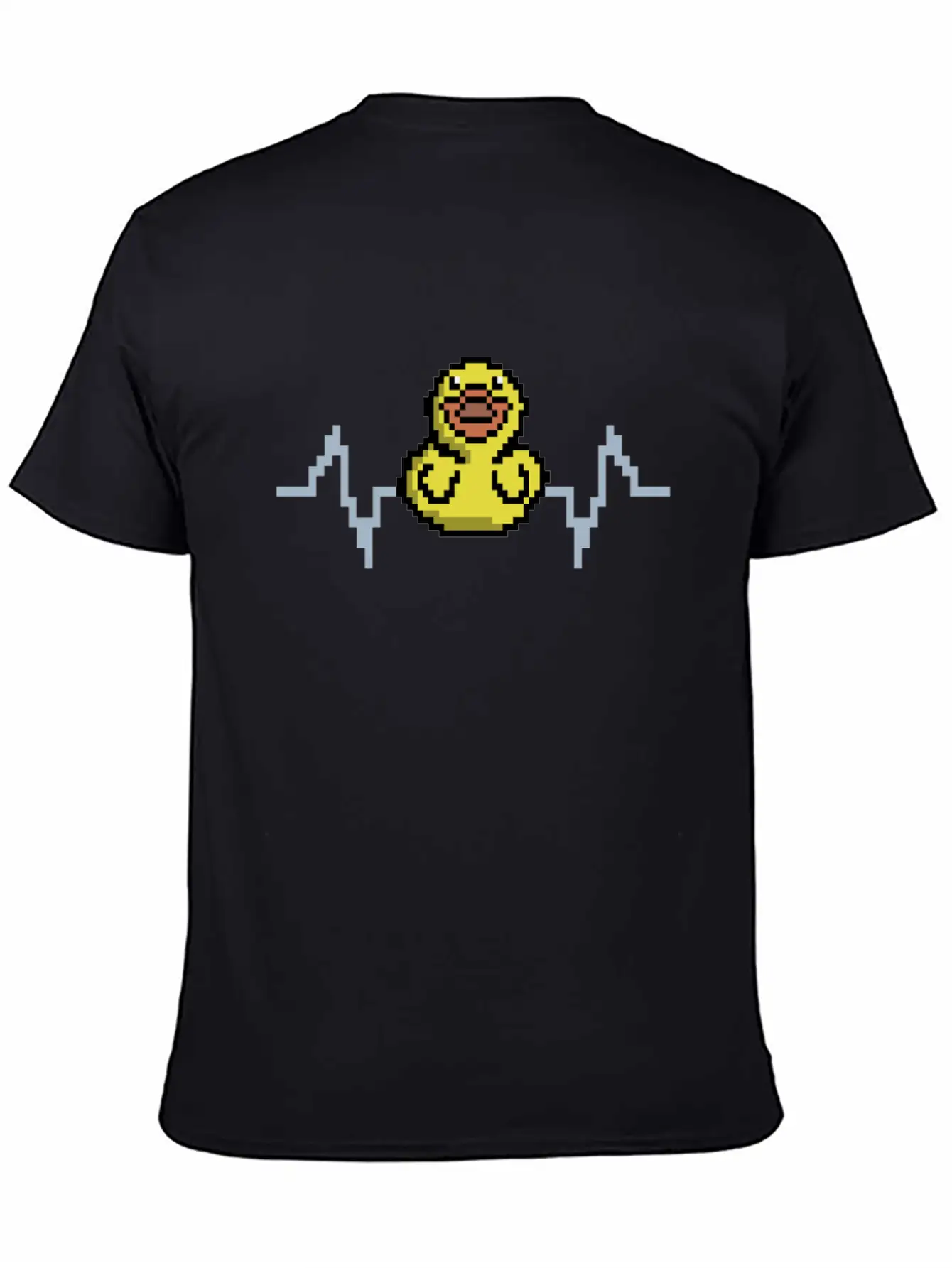 Duck Vintage Rubber Heartbeat Duck Pixel Art Classic Fit Graphic Tee For Daily Comfort – Unisex Cotton Shirt
