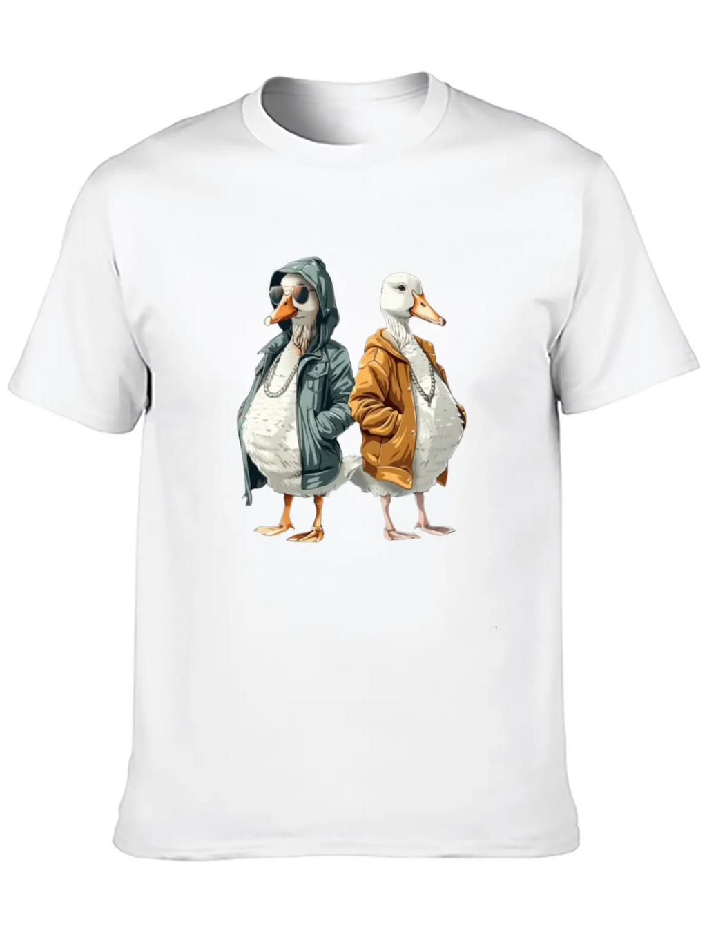 Ducks In Modern Streetwear Styles Breathable Soft Cotton T-Shirt – Timeless Casual Look