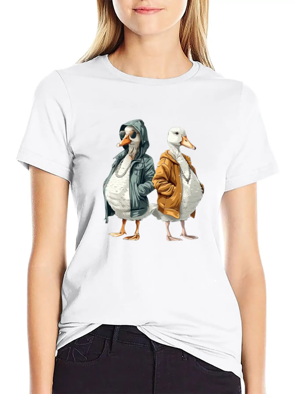 Ducks In Modern Streetwear Styles Breathable Soft Cotton T-Shirt – Timeless Casual Look