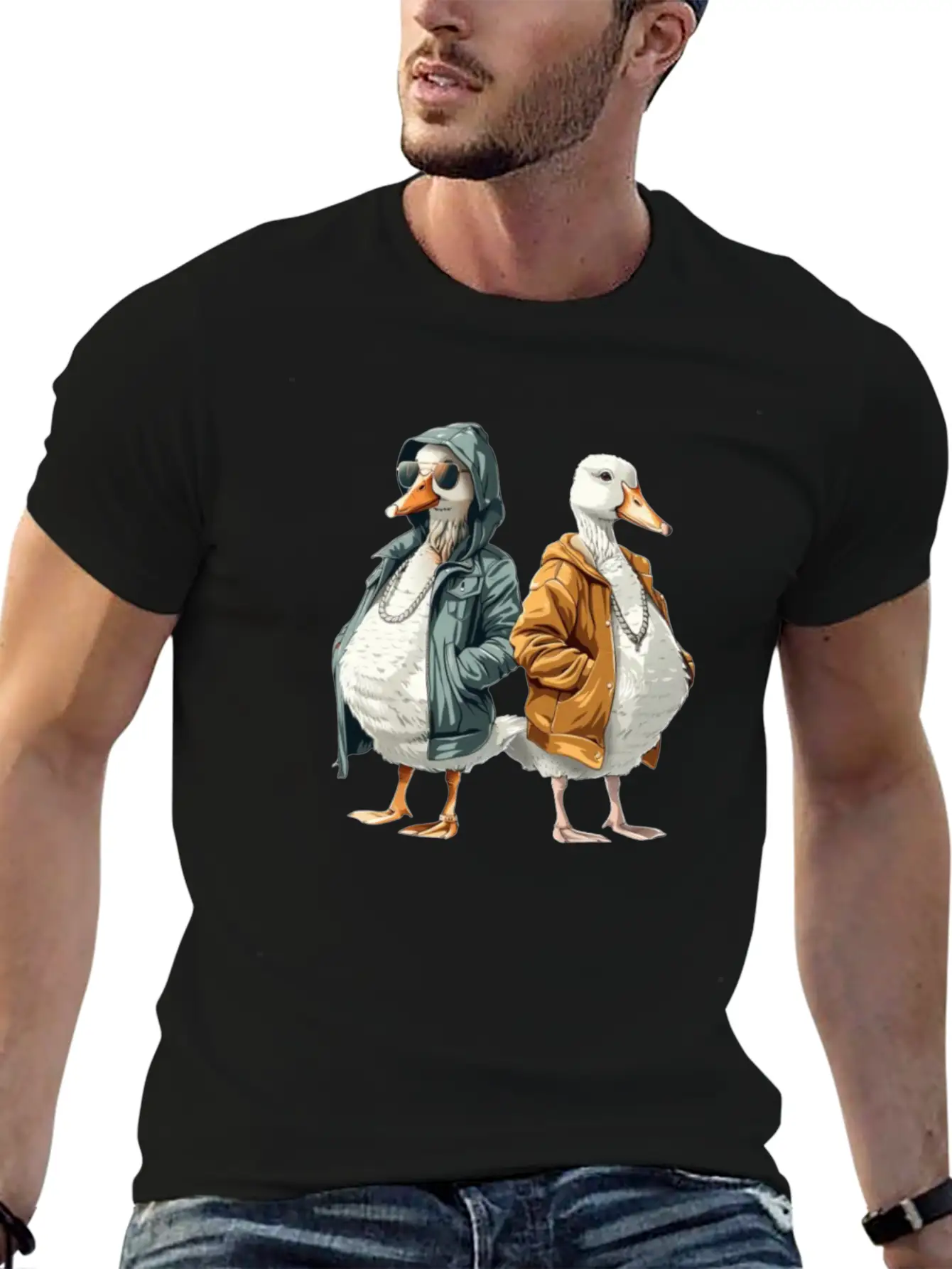 Ducks In Modern Streetwear Styles Breathable Soft Cotton T-Shirt – Timeless Casual Look