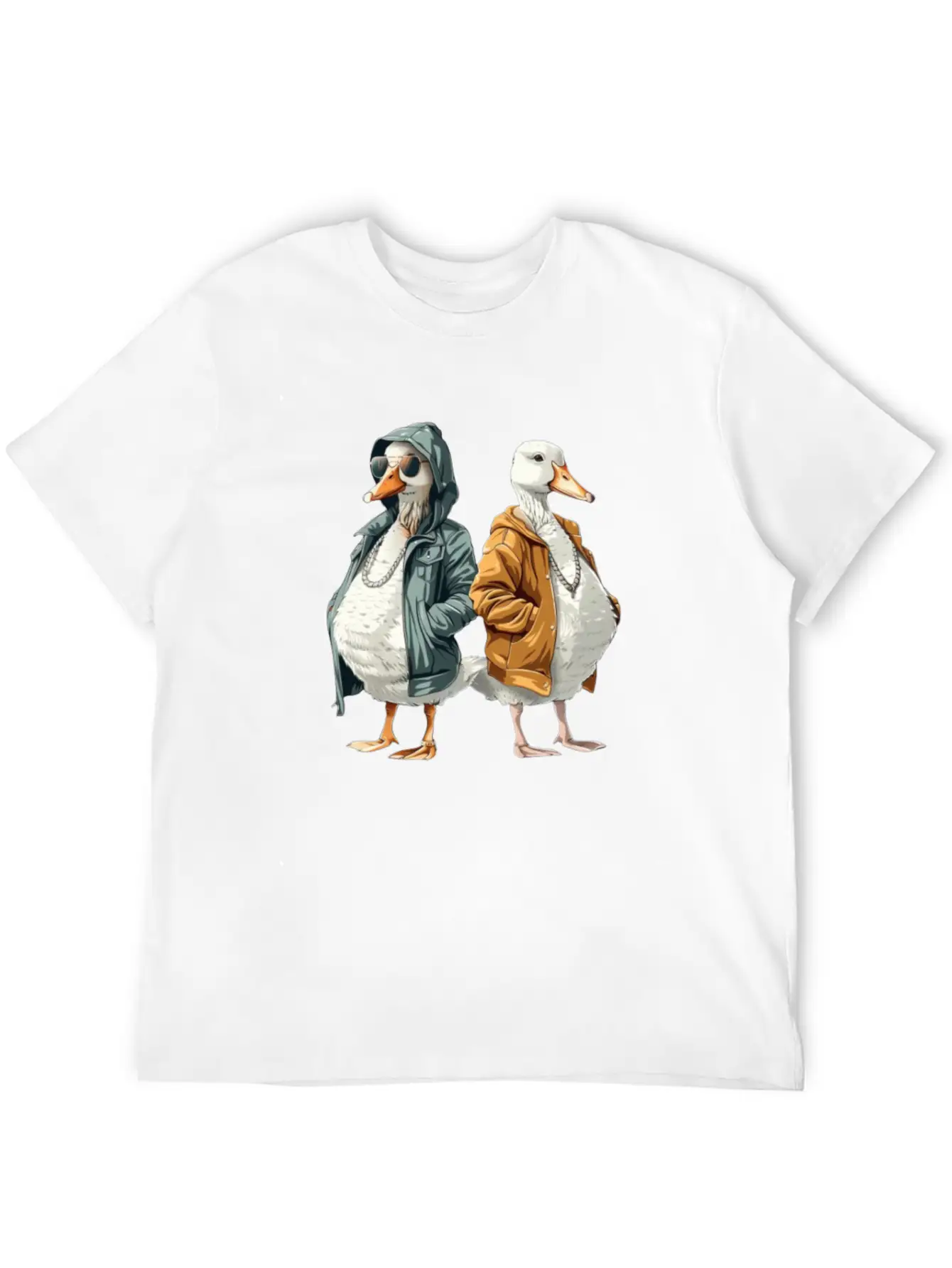 Ducks In Modern Streetwear Styles Breathable Soft Cotton T-Shirt – Timeless Casual Look
