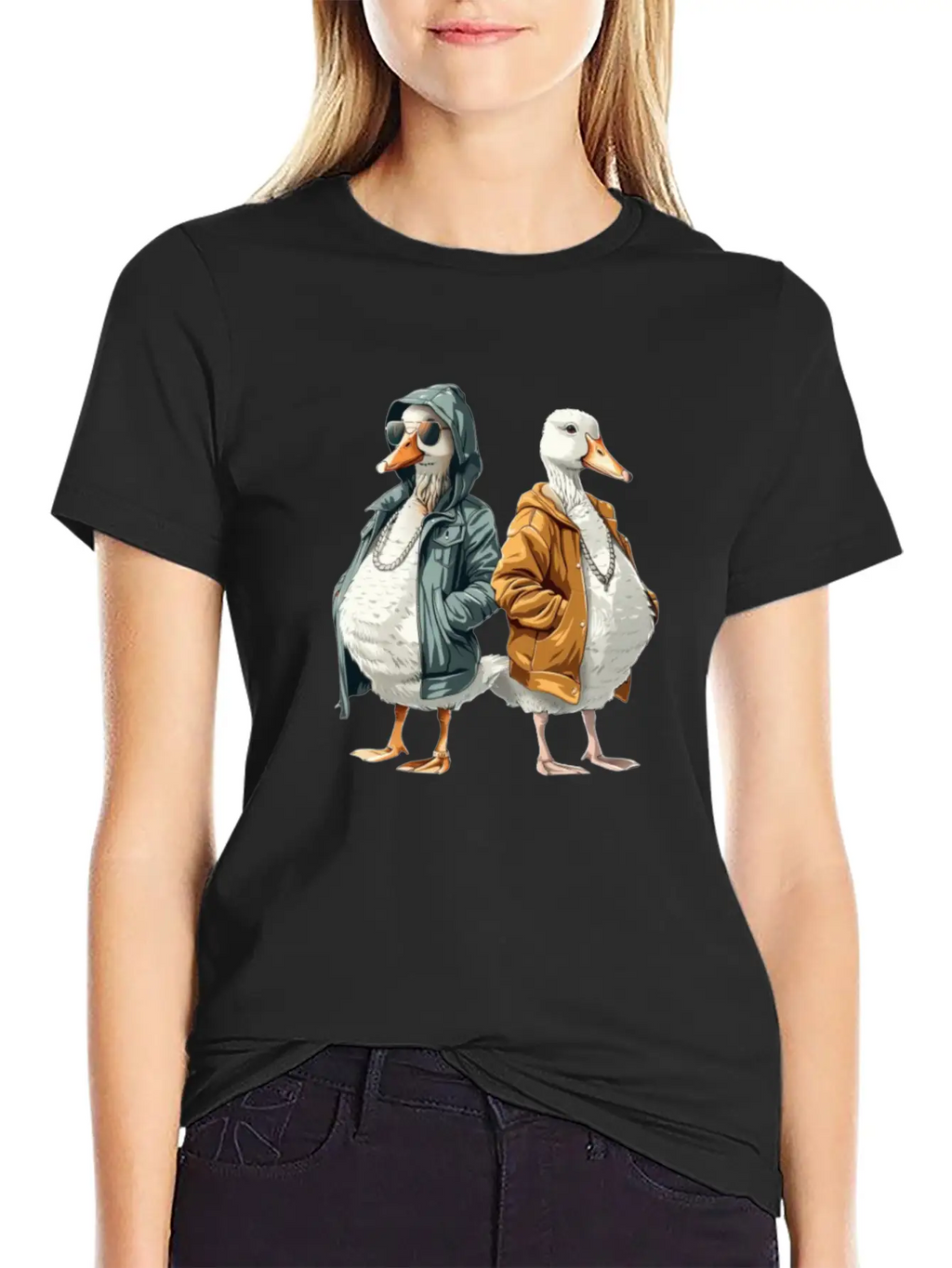 Ducks In Modern Streetwear Styles Breathable Soft Cotton T-Shirt – Timeless Casual Look