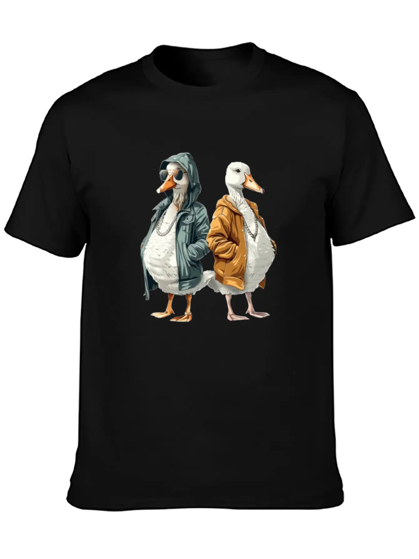 Ducks In Modern Streetwear Styles Breathable Soft Cotton T-Shirt – Timeless Casual Look
