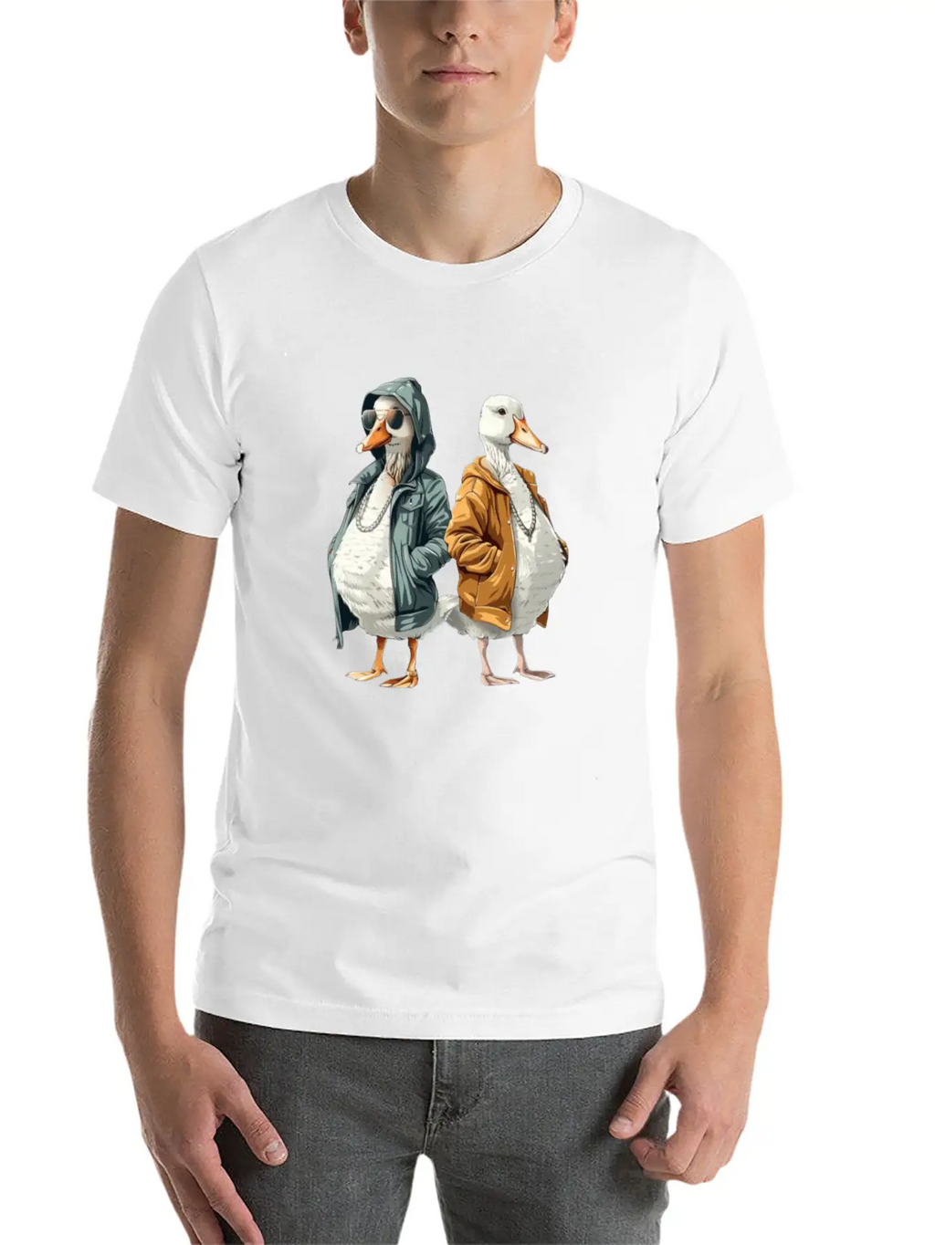 Ducks In Modern Streetwear Styles Breathable Soft Cotton T-Shirt – Timeless Casual Look