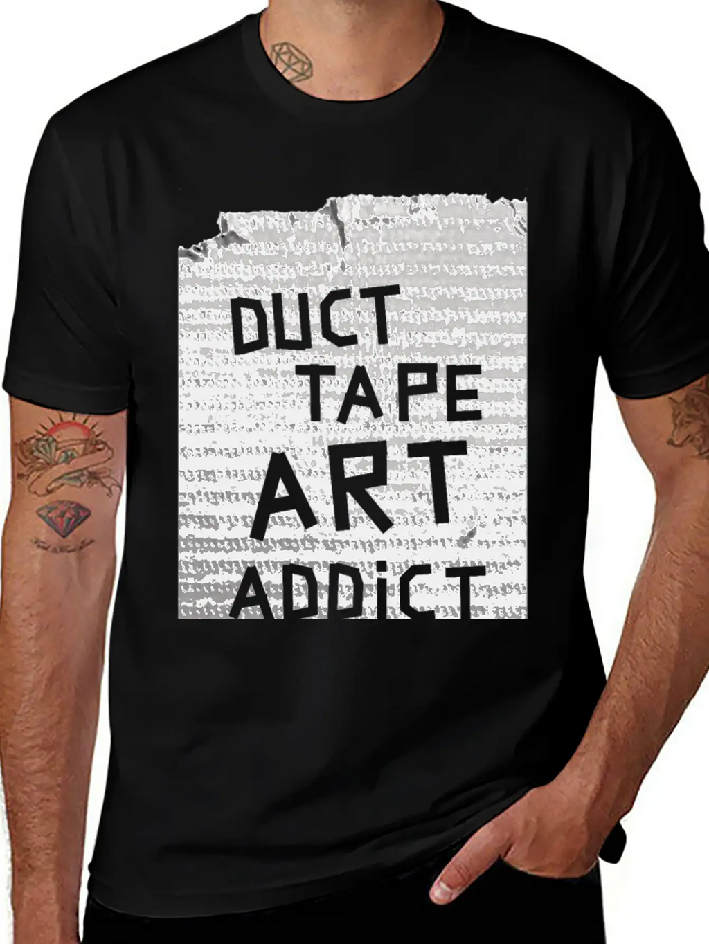 Duct Tape Art Addict. Breathable Soft Cotton T-Shirt – Timeless Casual Look