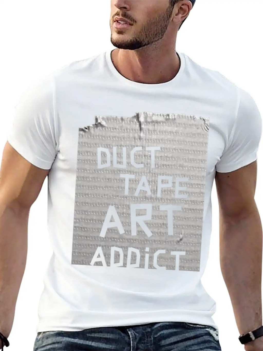 Duct Tape Art Addict. Breathable Soft Cotton T-Shirt – Timeless Casual Look