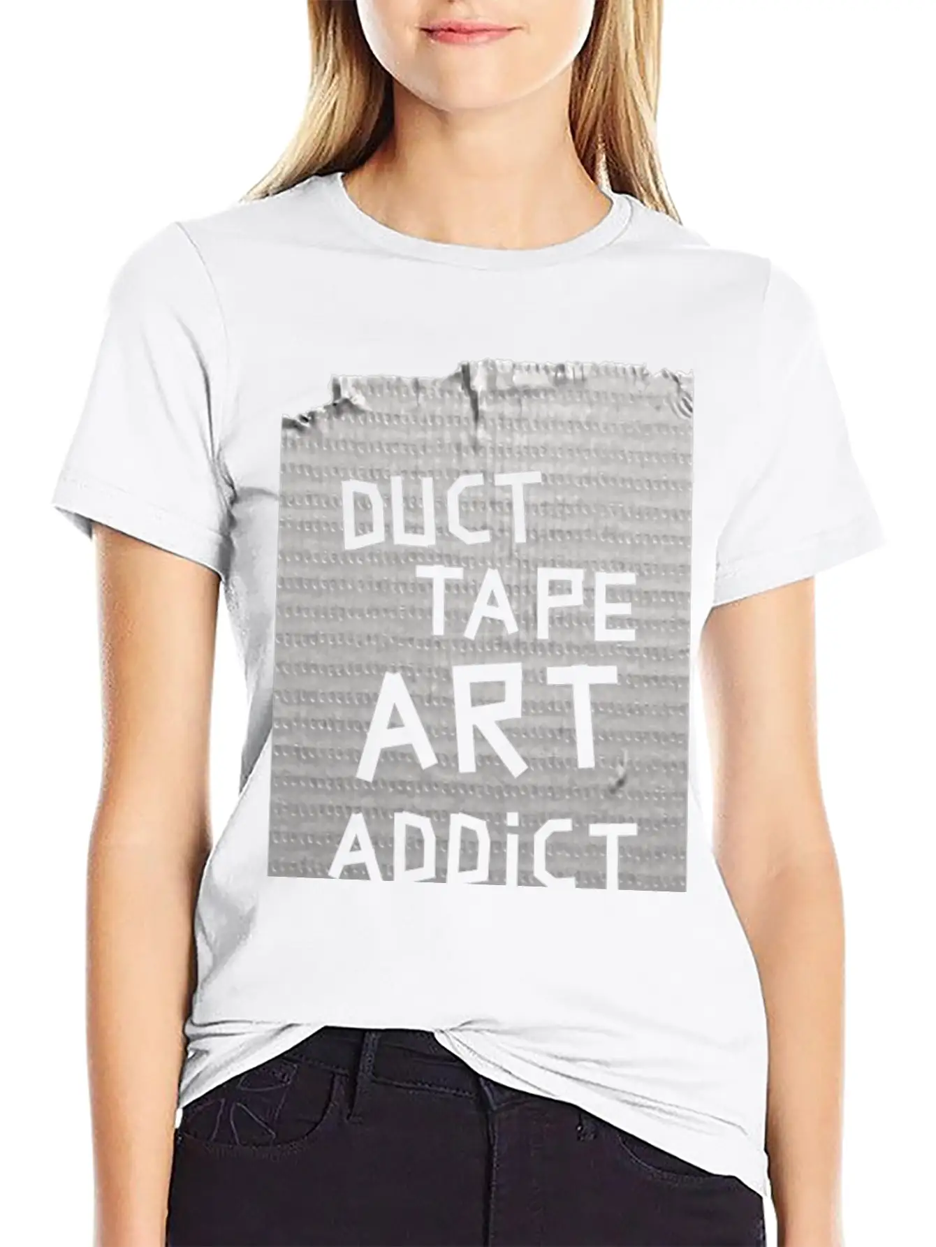 Duct Tape Art Addict. Breathable Soft Cotton T-Shirt – Timeless Casual Look