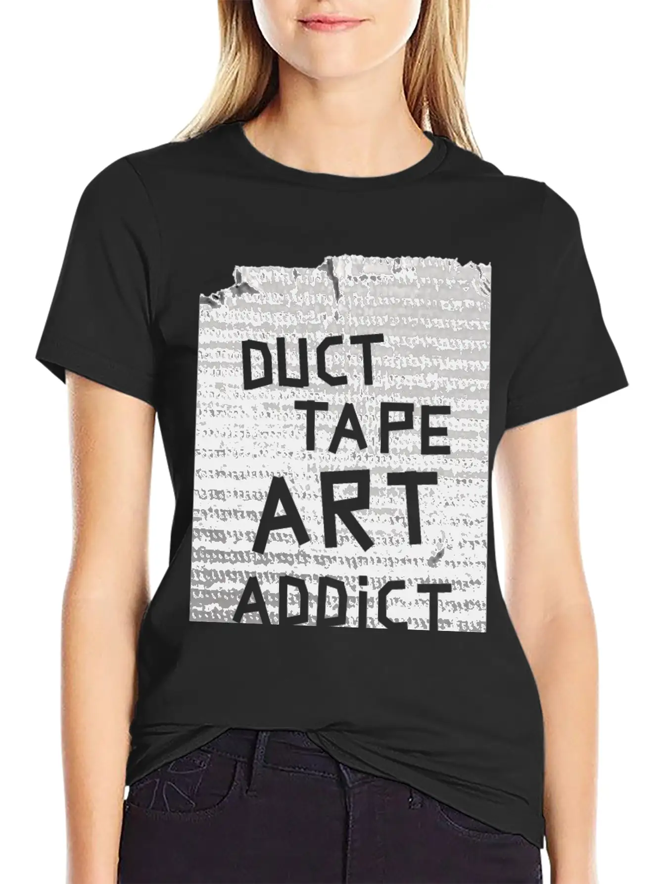 Duct Tape Art Addict. Breathable Soft Cotton T-Shirt – Timeless Casual Look