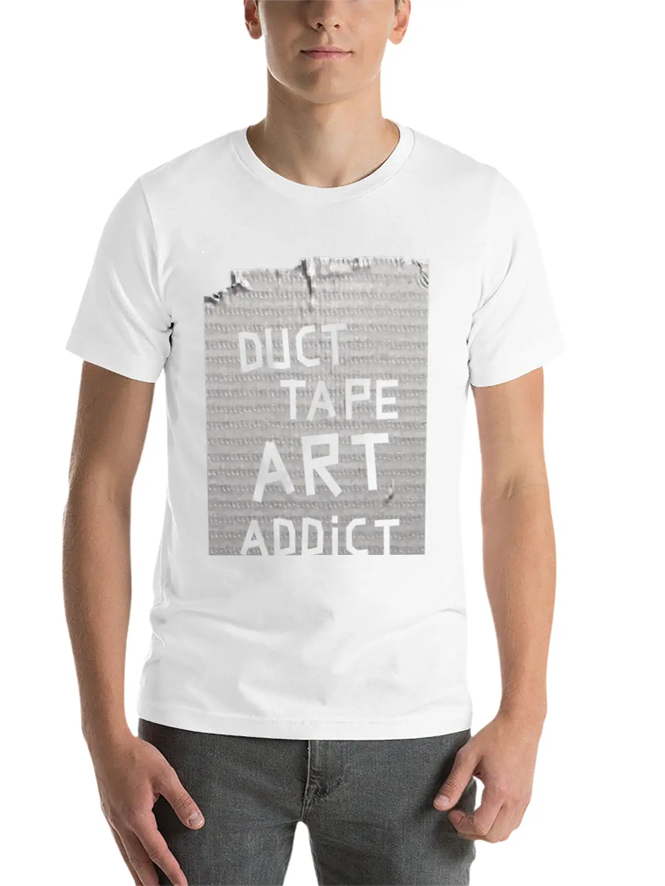 Duct Tape Art Addict. Breathable Soft Cotton T-Shirt – Timeless Casual Look