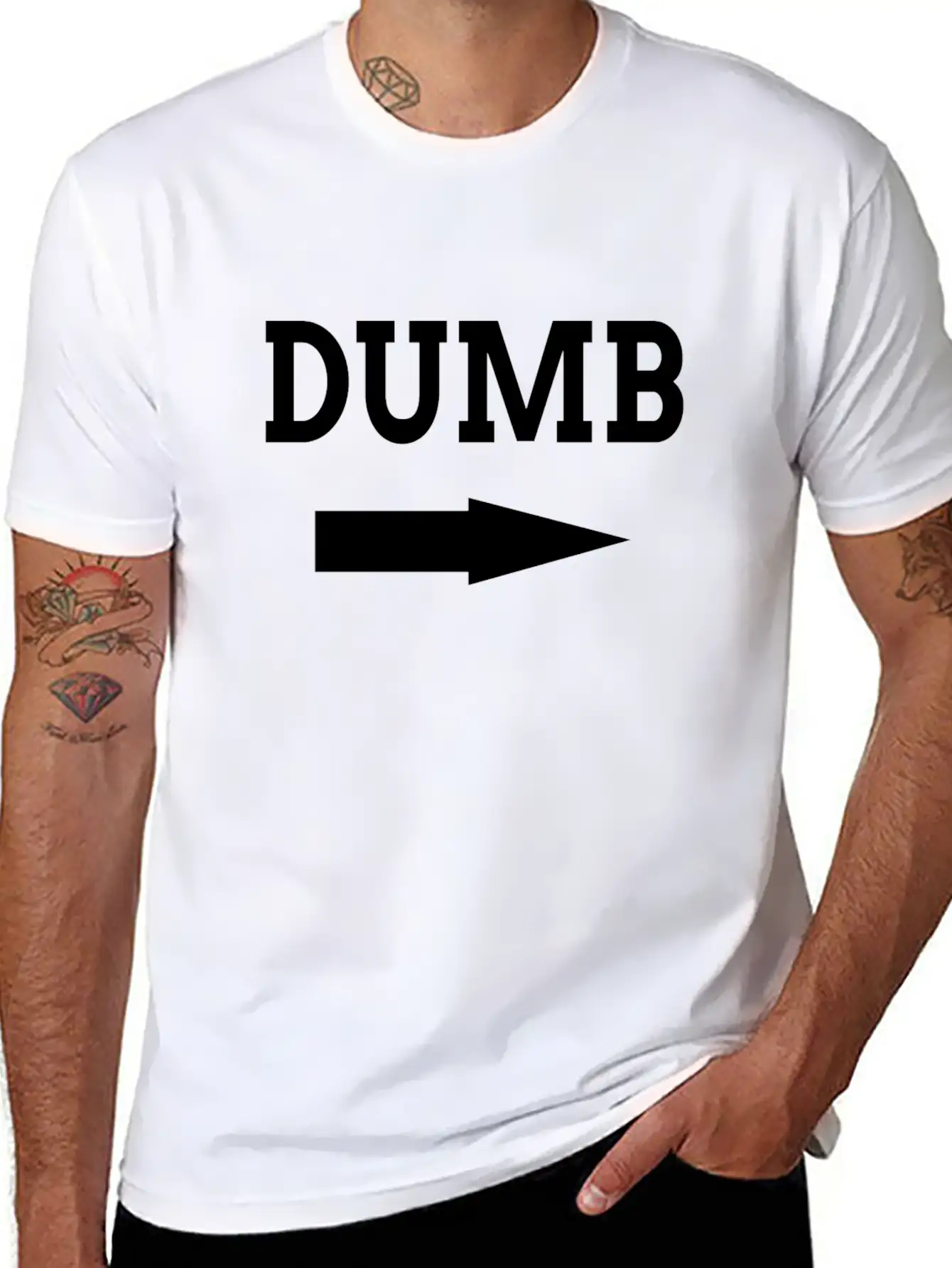 Dumb Friendship Couple FUNNY Unisex Casual T-Shirt – Clean Design For Daily Comfort