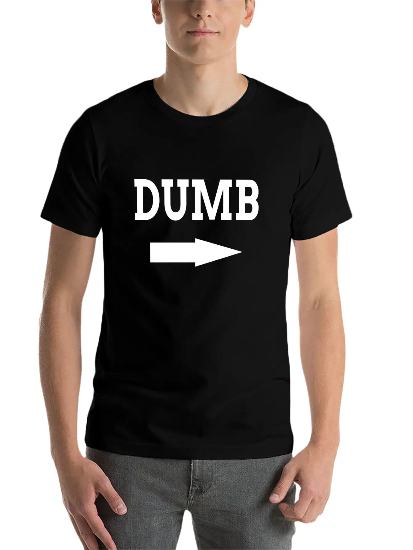 Dumb Friendship Couple FUNNY Unisex Casual T-Shirt – Clean Design For Daily Comfort