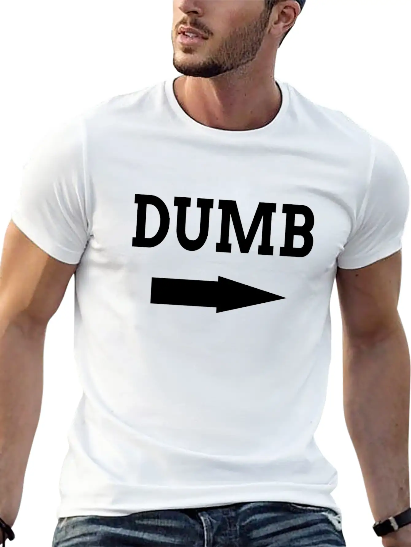 Dumb Friendship Couple FUNNY Unisex Casual T-Shirt – Clean Design For Daily Comfort