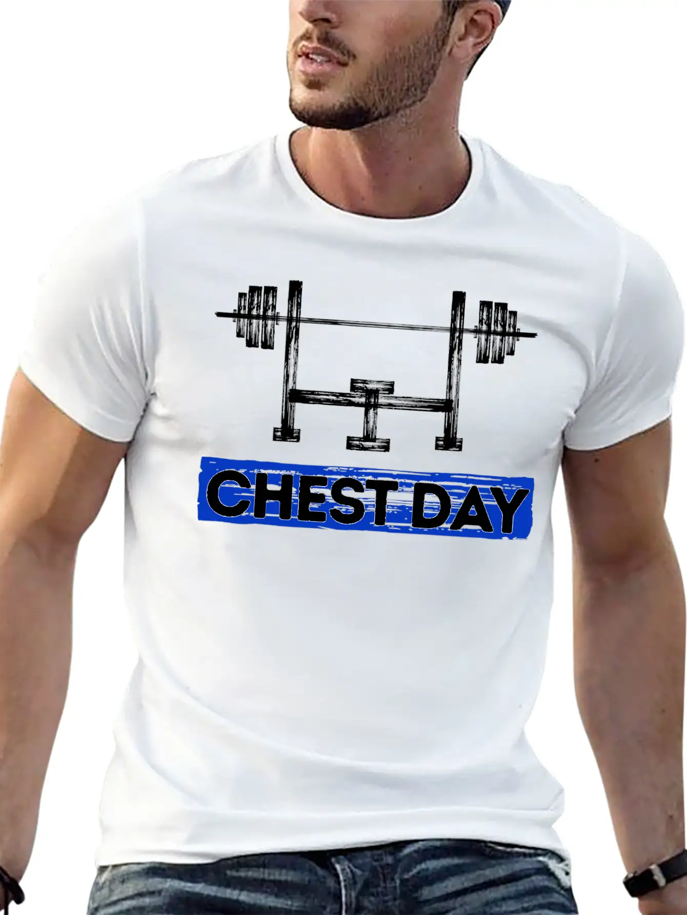 Dumbbell Fitness Weight Lifting Exercise Breathable Soft Cotton T-Shirt – Timeless Casual Look