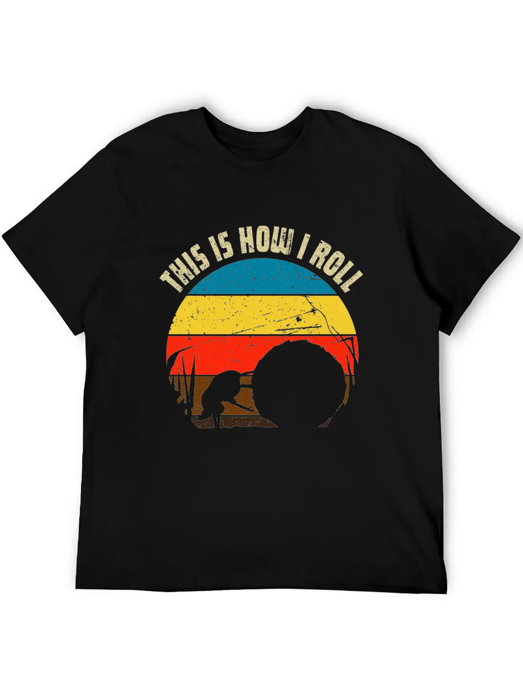 Dung Beetle Rolling Dung Ball For Beetle & Insect Unisex Short Sleeve Soft Cotton T-Shirt – Casual Everyday Wear