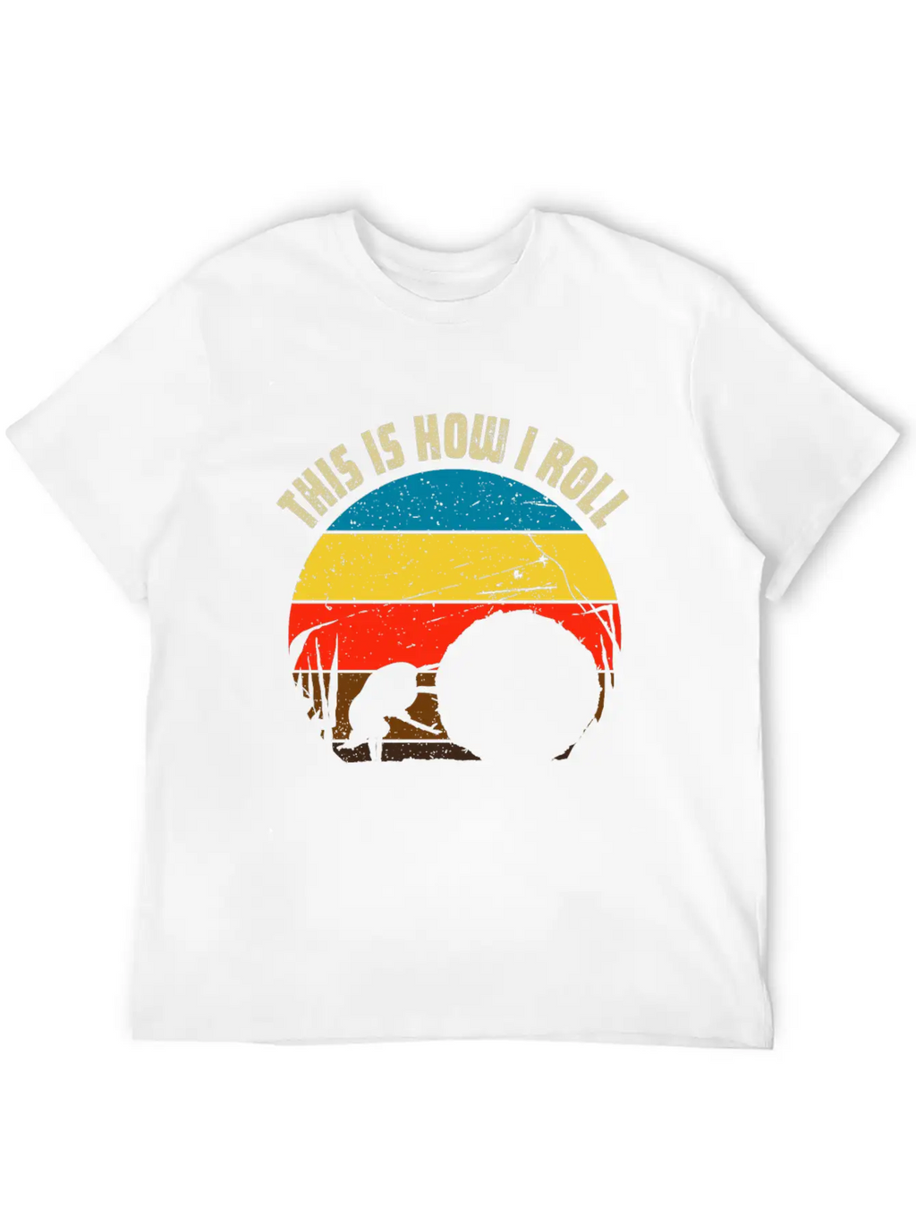 Dung Beetle Rolling Dung Ball For Beetle & Insect Unisex Short Sleeve Soft Cotton T-Shirt – Casual Everyday Wear