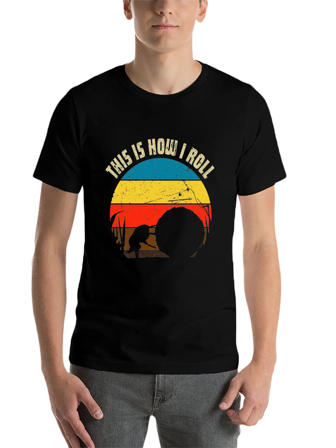Dung Beetle Rolling Dung Ball For Beetle & Insect Unisex Short Sleeve Soft Cotton T-Shirt – Casual Everyday Wear