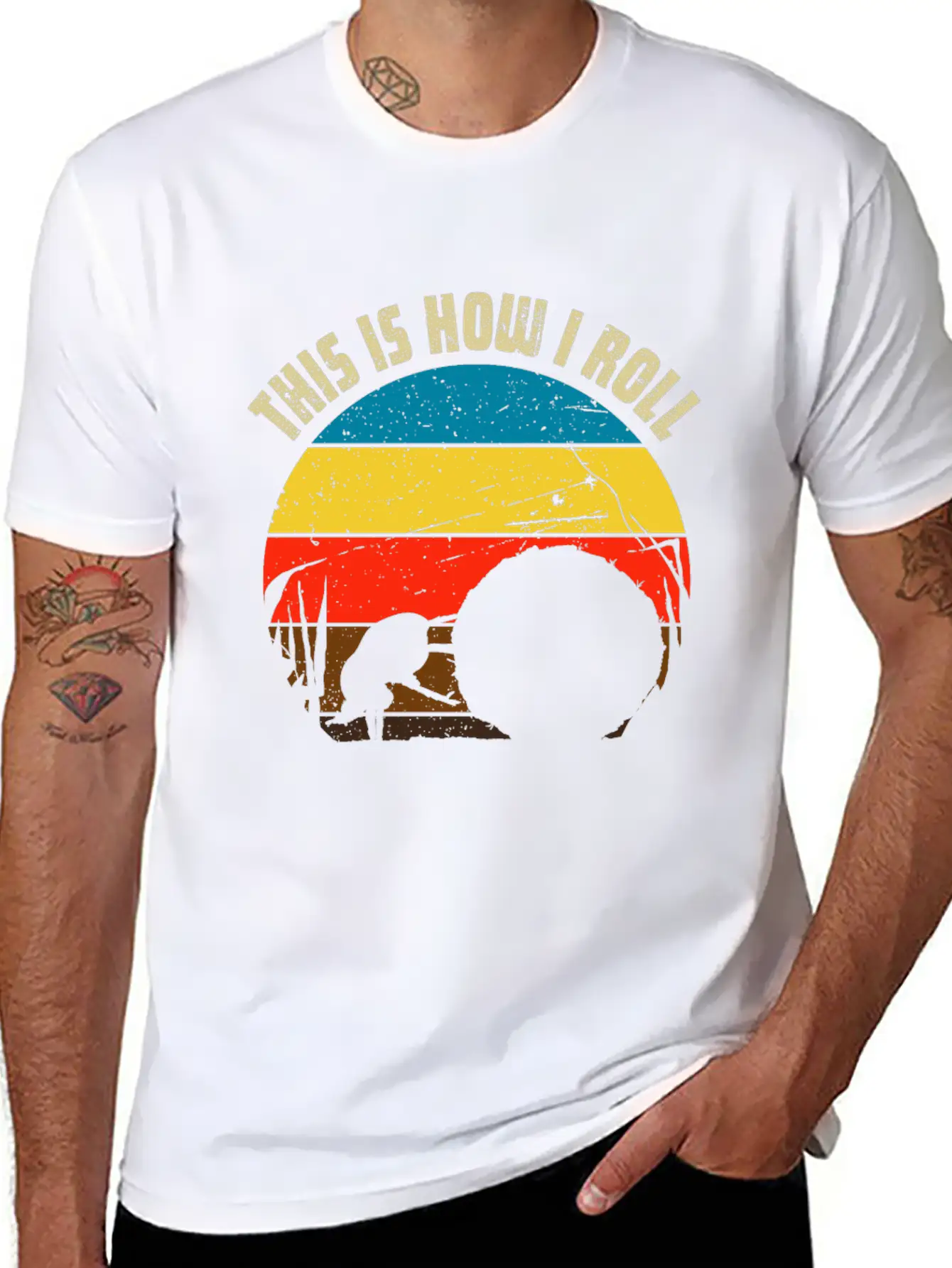 Dung Beetle Rolling Dung Ball For Beetle & Insect Unisex Short Sleeve Soft Cotton T-Shirt – Casual Everyday Wear