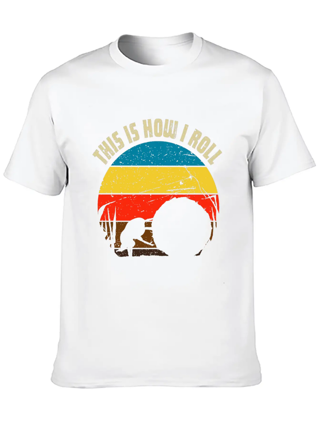 Dung Beetle Rolling Dung Ball For Beetle & Insect Unisex Short Sleeve Soft Cotton T-Shirt – Casual Everyday Wear