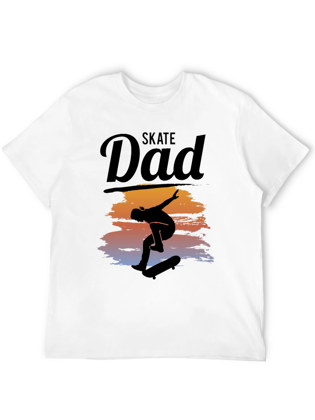 Skate Dad T-Shirt Cool Silhouette Graphic Tee