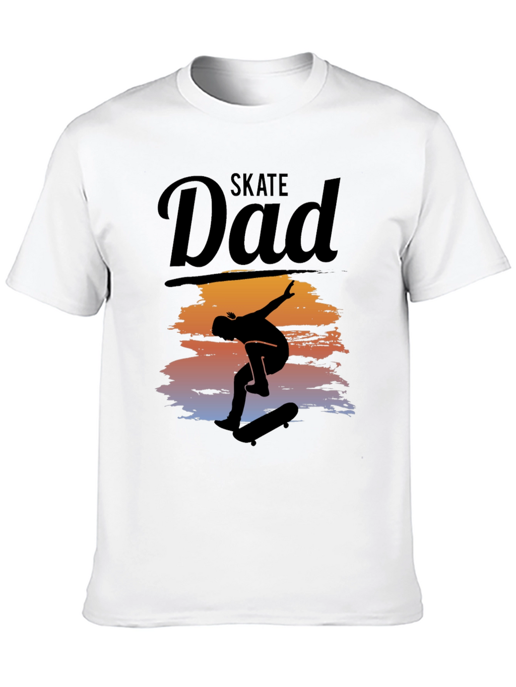 Skate Dad T-Shirt Cool Silhouette Graphic Tee