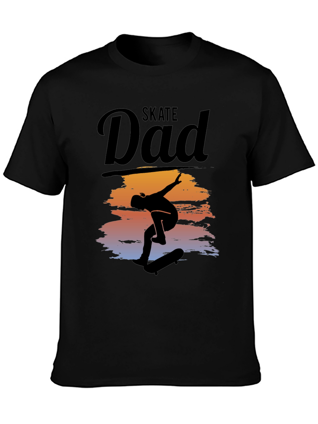 Skate Dad T-Shirt Cool Silhouette Graphic Tee