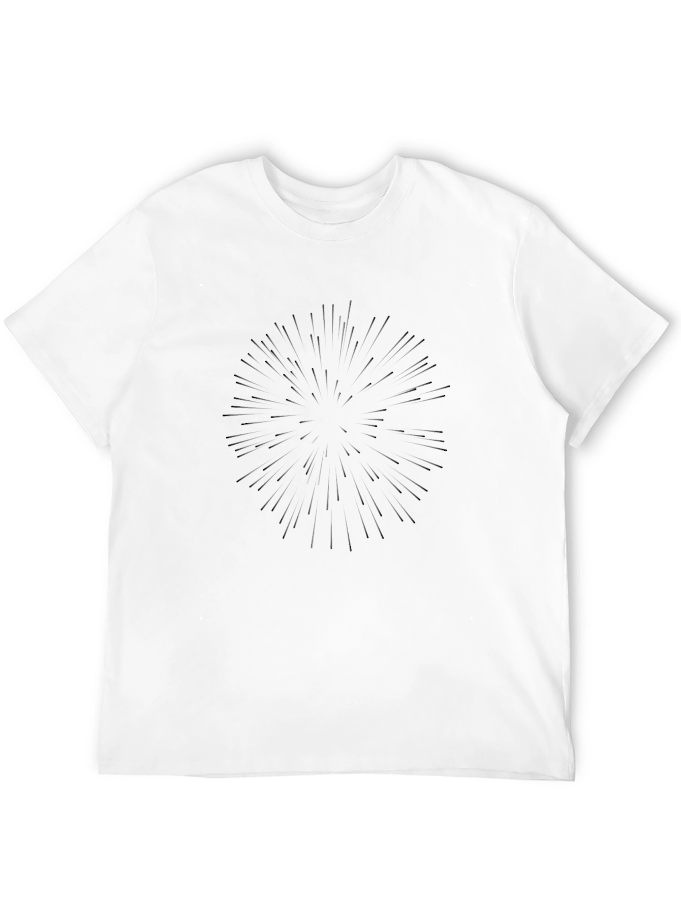 Abstract Burst Black Graphic Tee