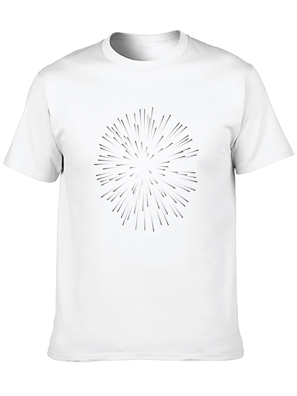 Abstract Burst Black Graphic Tee
