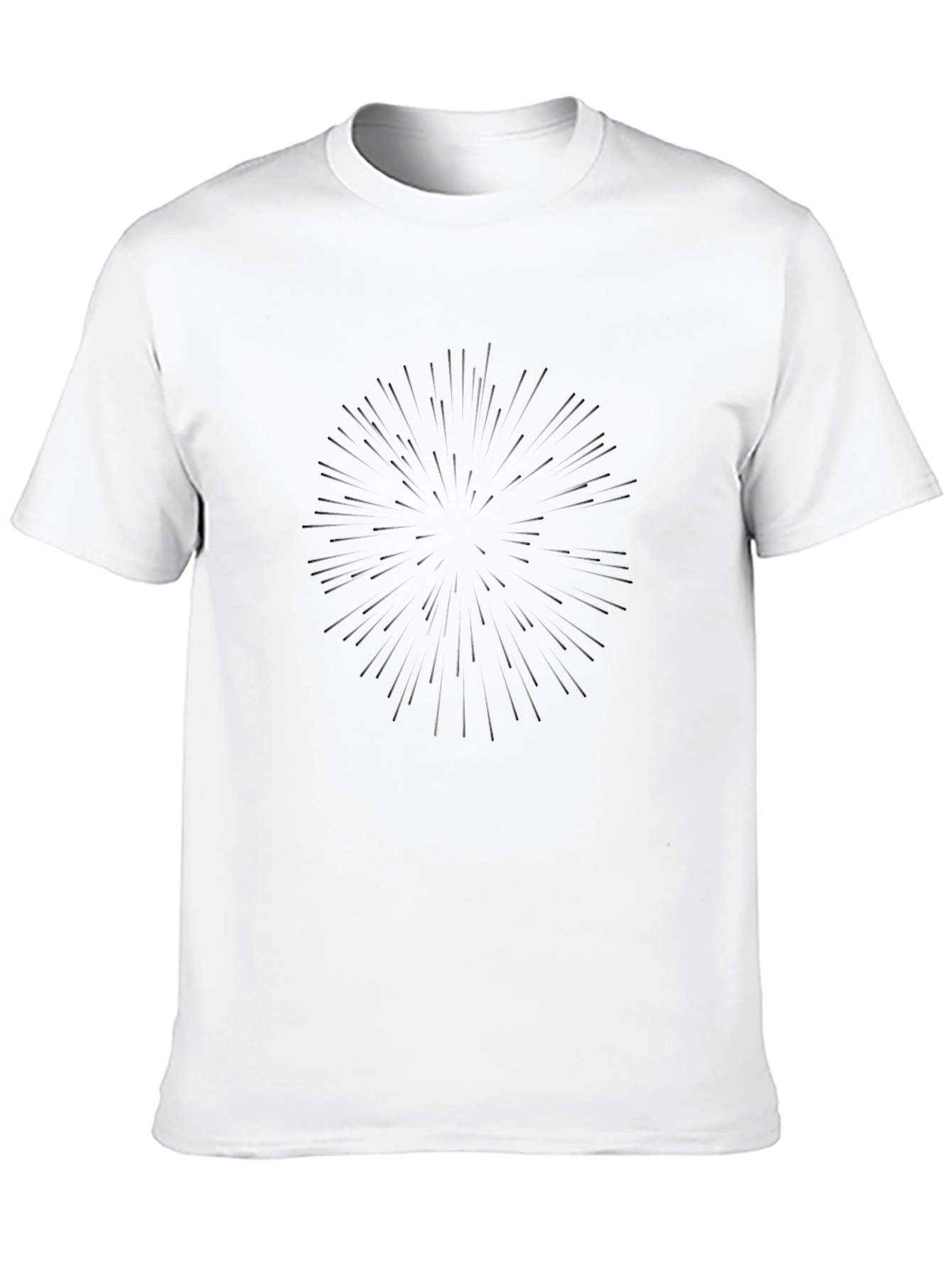 Abstract Burst Black Graphic Tee