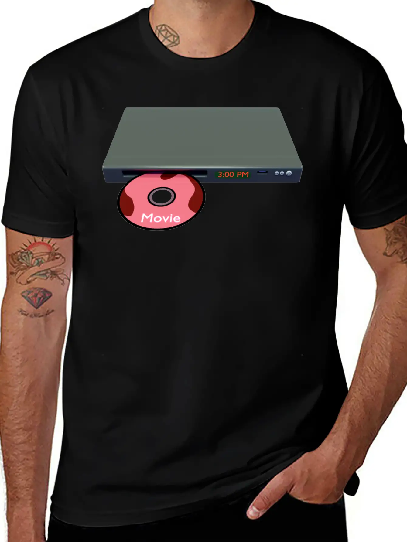 DVD/CD Media Player Unisex Short Sleeve Soft Cotton T-Shirt – Casual Everyday Wear