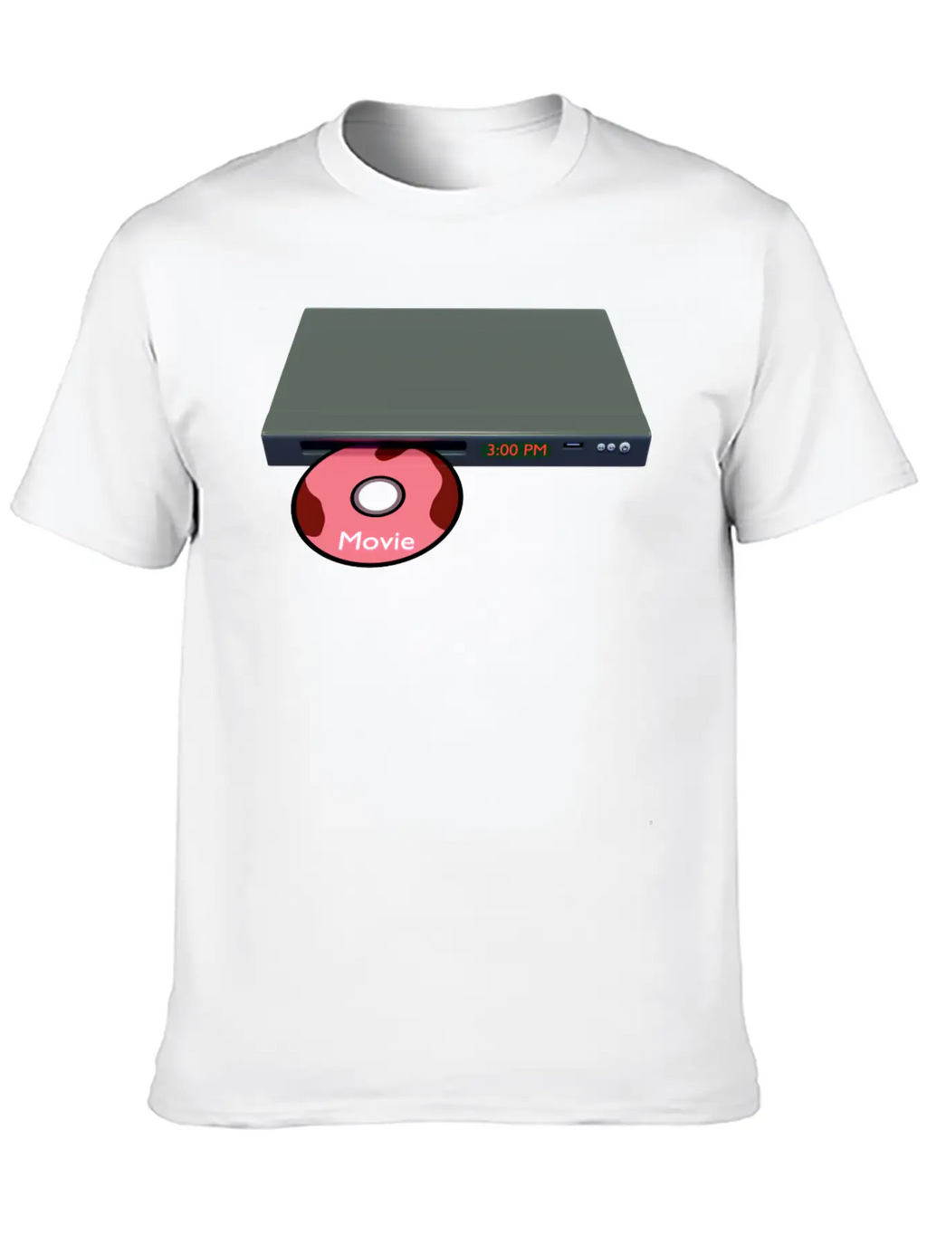 DVD/CD Media Player Unisex Short Sleeve Soft Cotton T-Shirt – Casual Everyday Wear