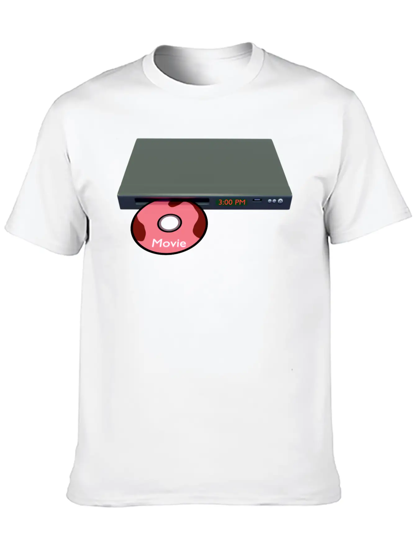 DVD/CD Media Player Unisex Short Sleeve Soft Cotton T-Shirt – Casual Everyday Wear