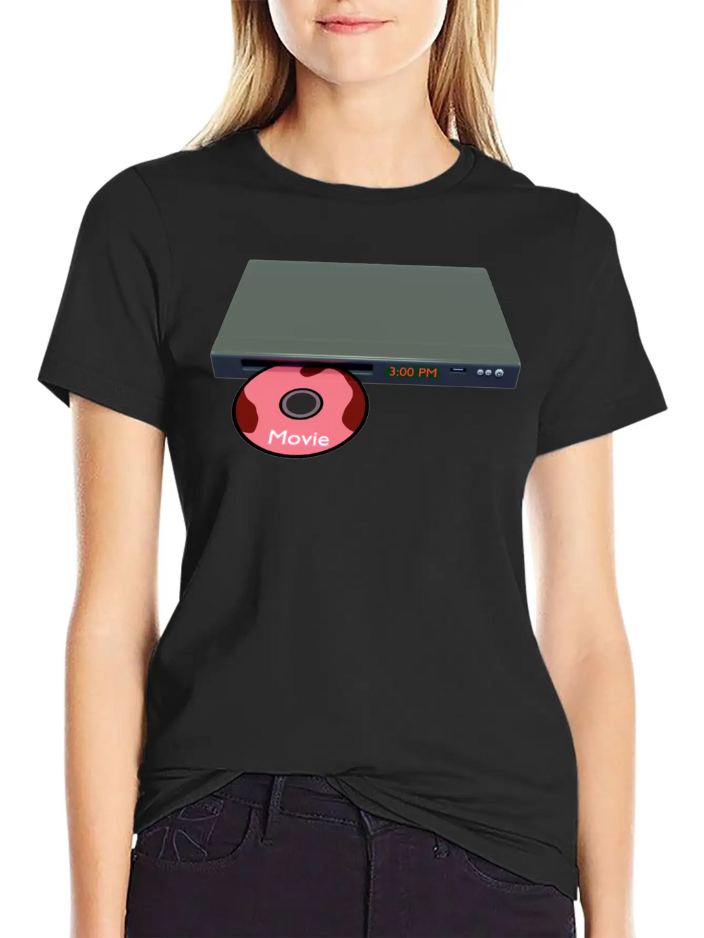 DVD/CD Media Player Unisex Short Sleeve Soft Cotton T-Shirt – Casual Everyday Wear