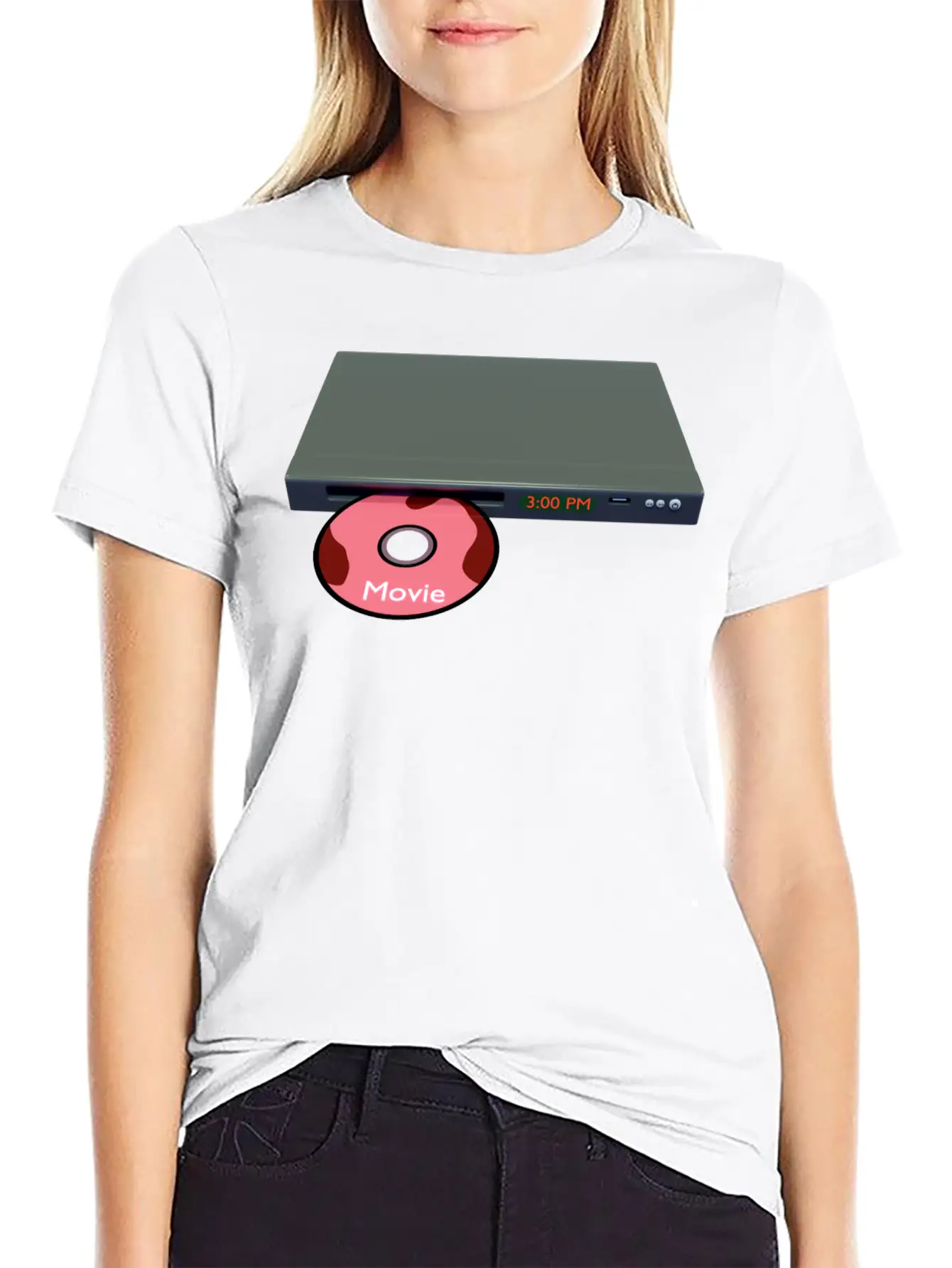 DVD/CD Media Player Unisex Short Sleeve Soft Cotton T-Shirt – Casual Everyday Wear