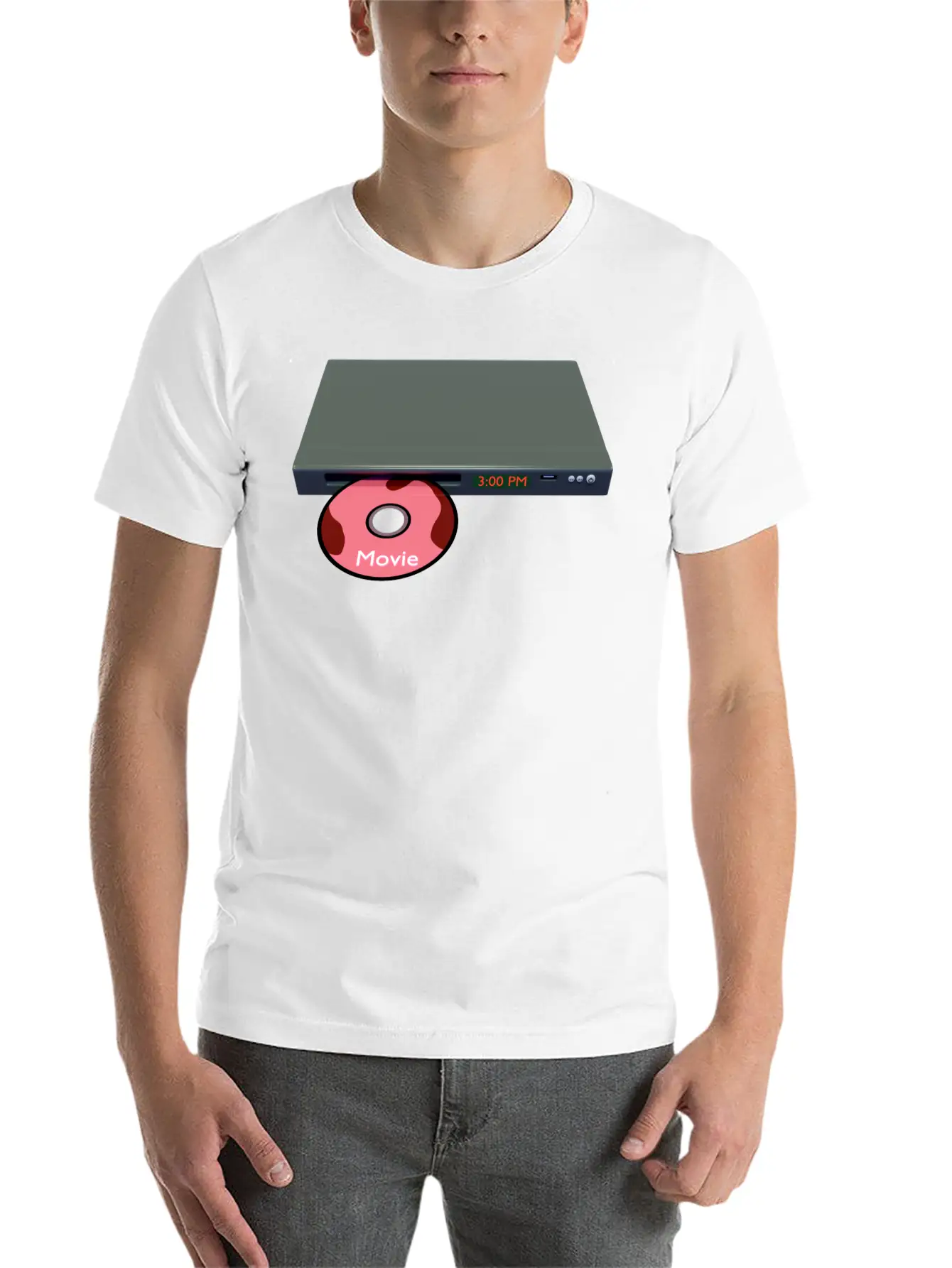 DVD/CD Media Player Unisex Short Sleeve Soft Cotton T-Shirt – Casual Everyday Wear