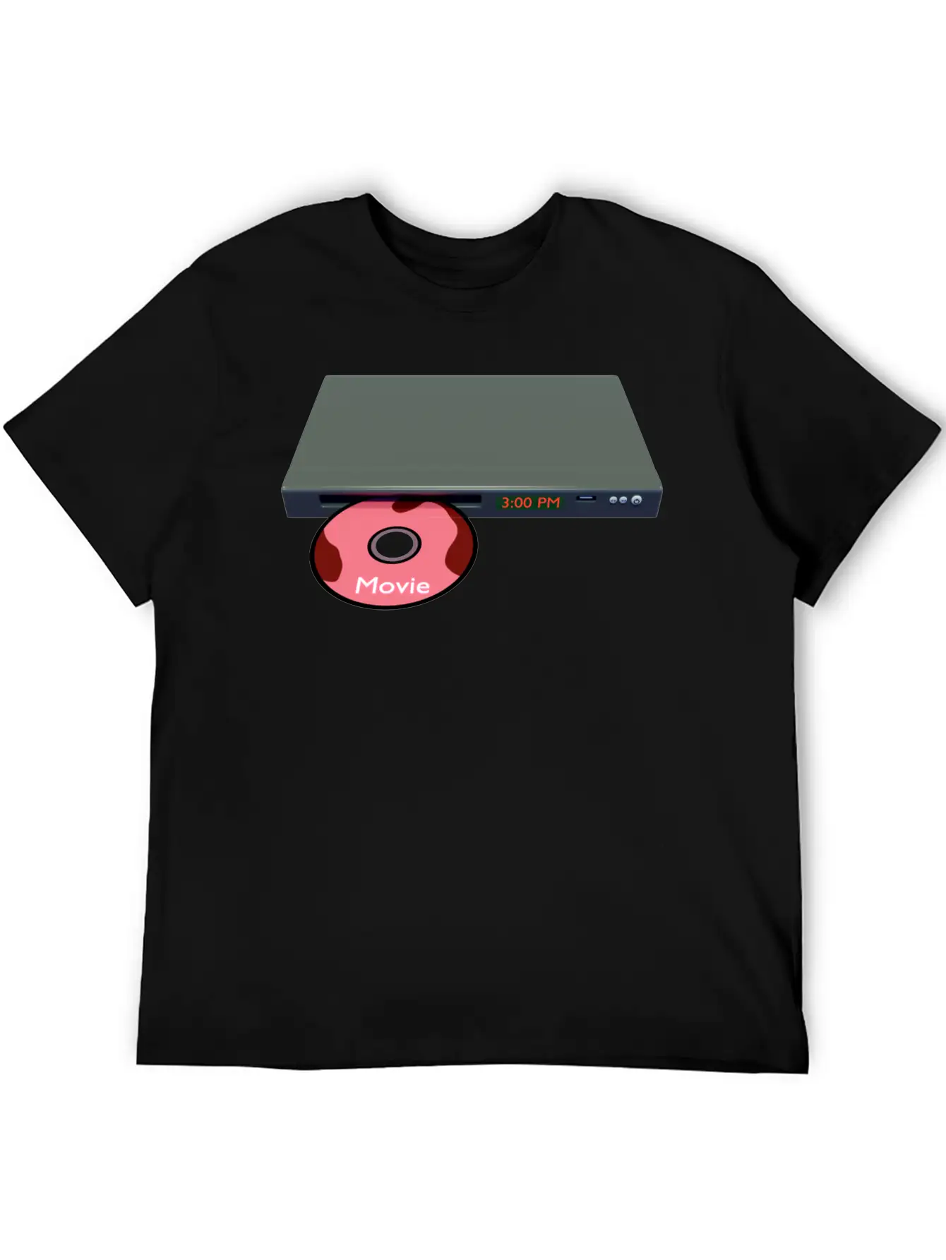DVD/CD Media Player Unisex Short Sleeve Soft Cotton T-Shirt – Casual Everyday Wear